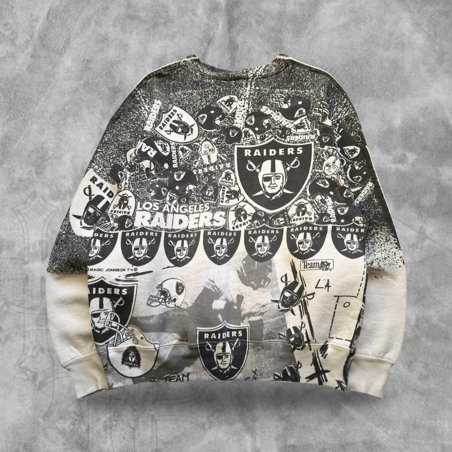 White Los Angeles Raiders AOP Magic 1990s (M)