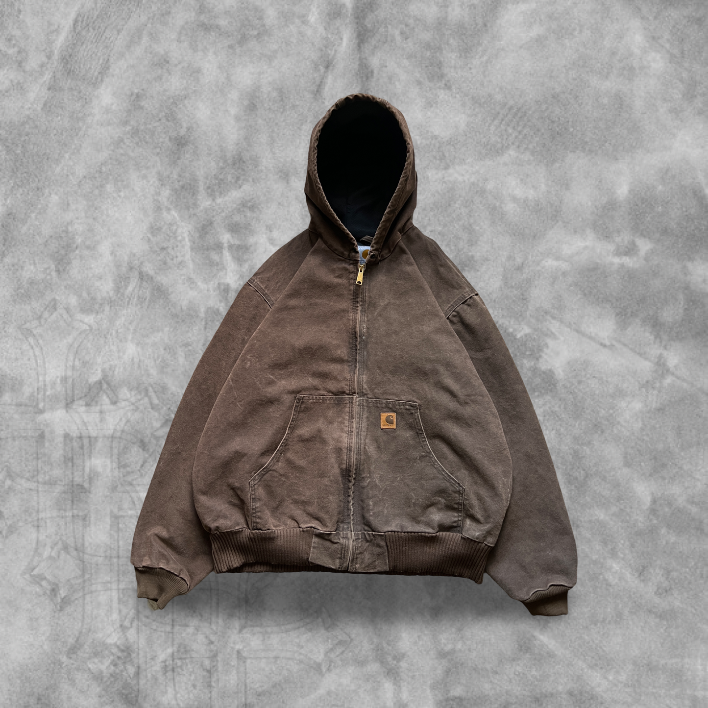 Mocha Brown Hooded Carhartt Jacket 2000s (XL)