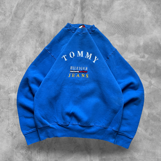 Royal Blue Tommy Hilfiger Sweatshirt 1990s (M)