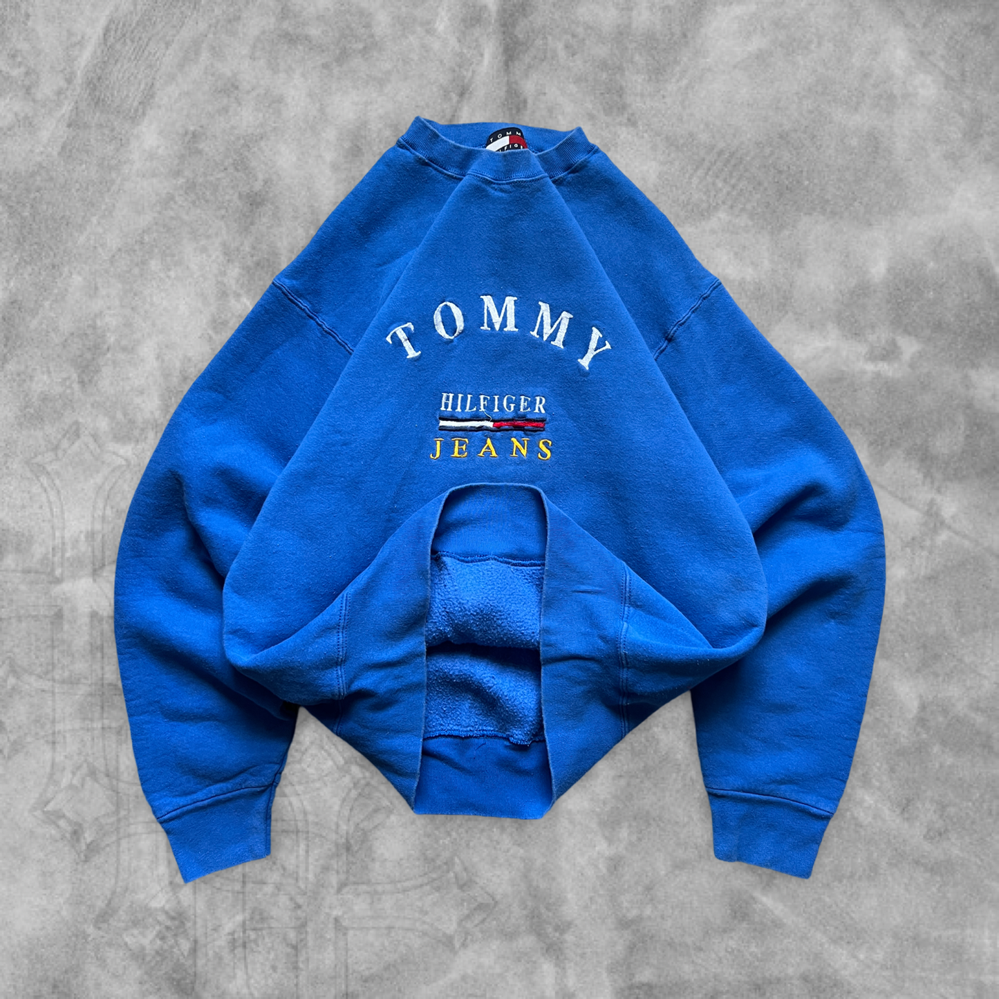 Royal Blue Tommy Hilfiger Sweatshirt 1990s (M)