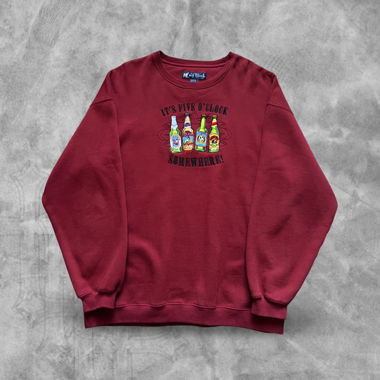 Maroon Big Dogs “5 O’clock Somewhere” Sweatshirt 1990s (XL)