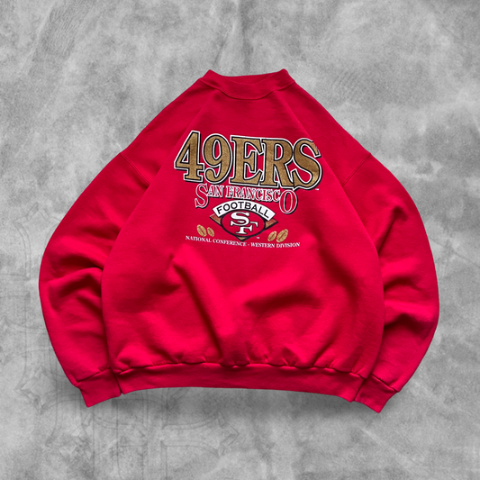 Cherry Red San Francisco 49ers Sweatshirt 1990s (L)