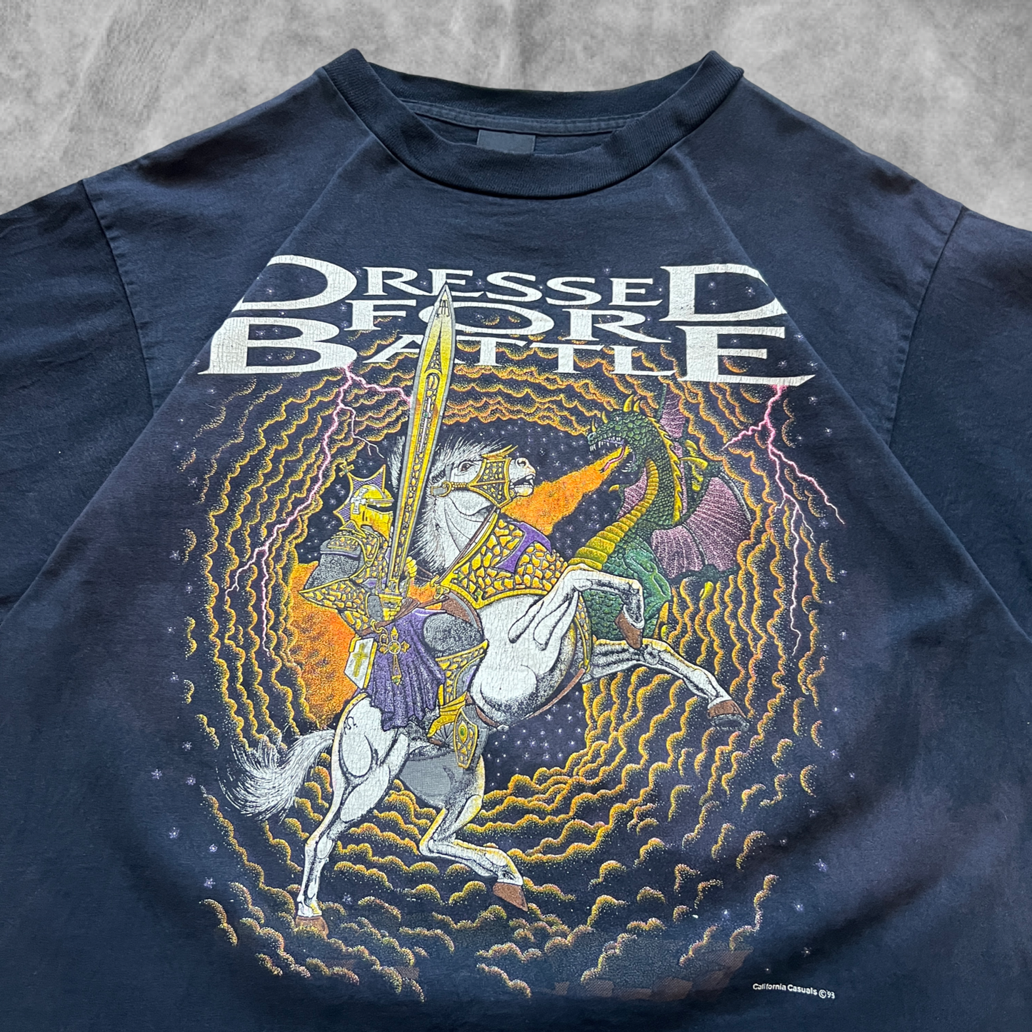 Faded Black Dressed For Battle Shirt 1993 (L)