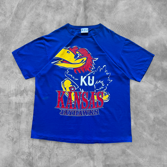 Blue Kansas Jayhawks Shirt 1990s (XL)