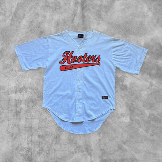 White Hooters Baseball Jersey 1990s (L)