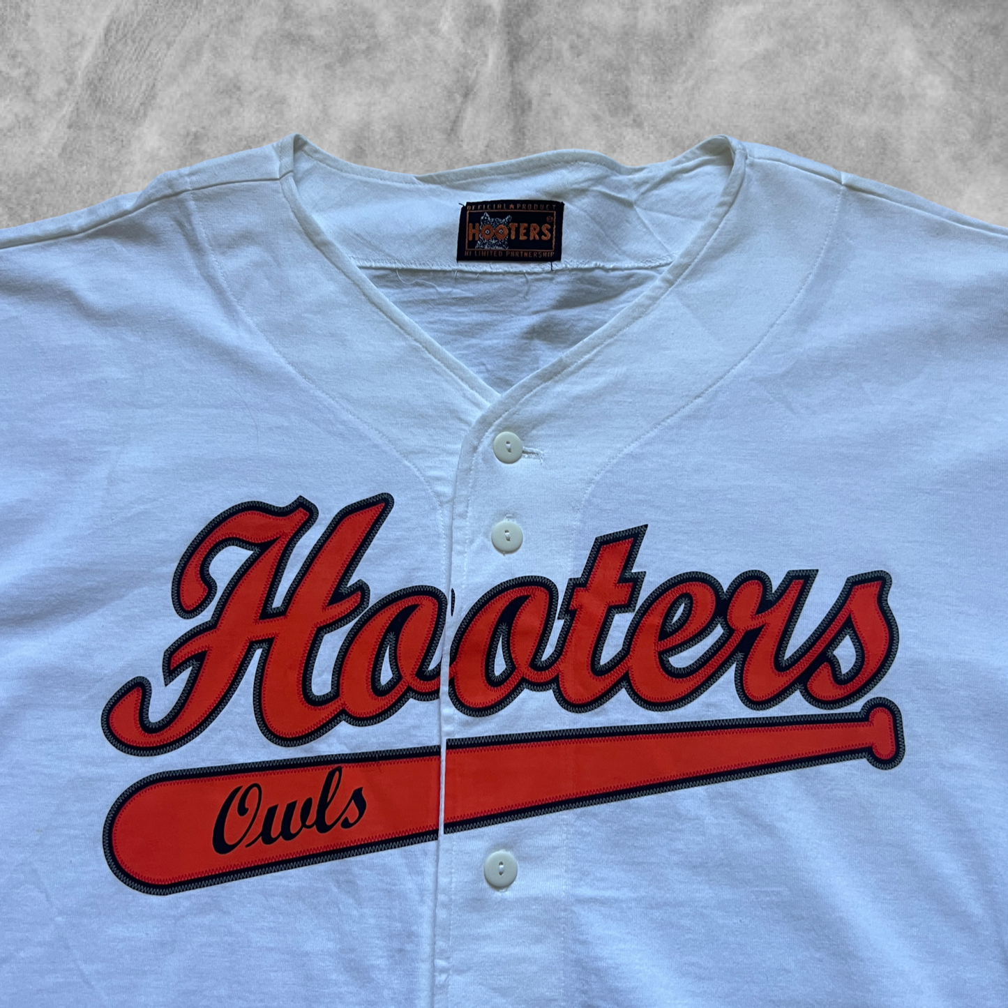 White Hooters Baseball Jersey 1990s (L)
