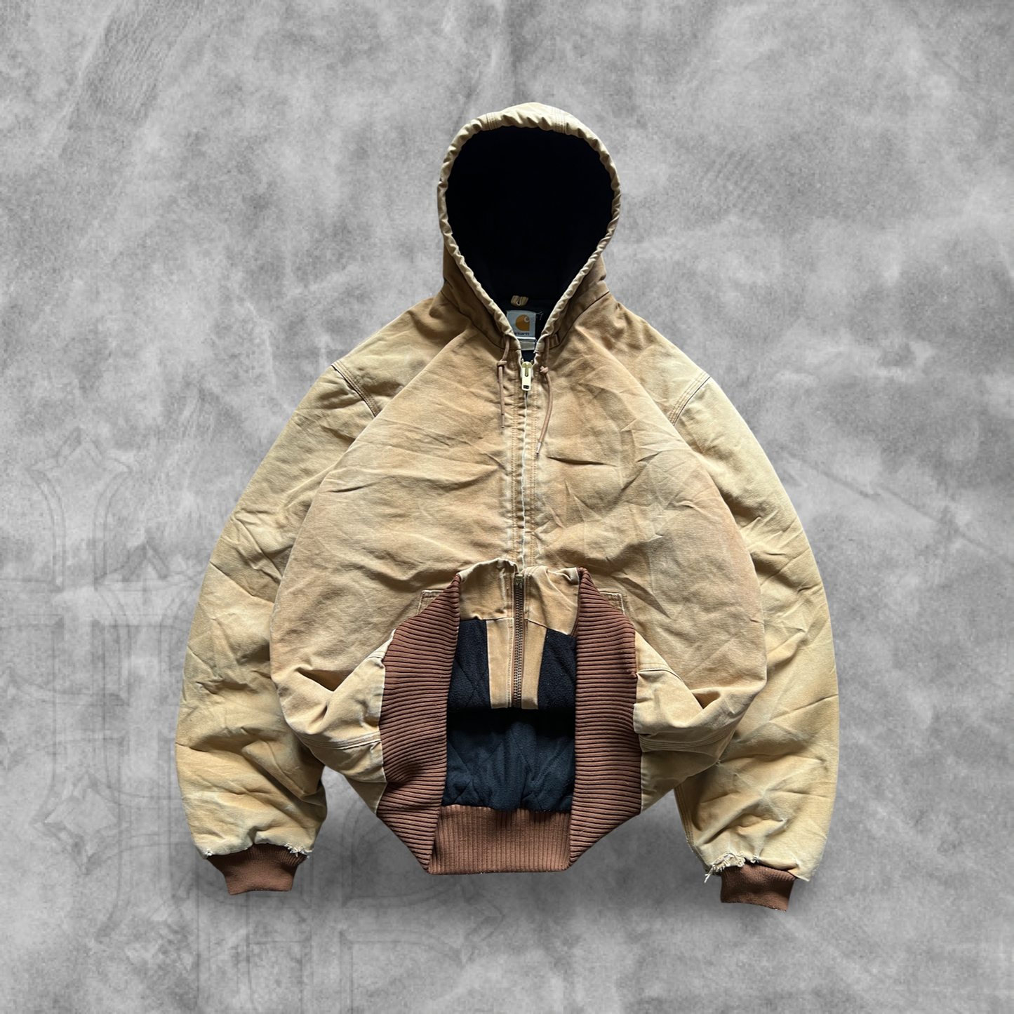 Tan Hooded Carhartt Jacket 1990s (XL)