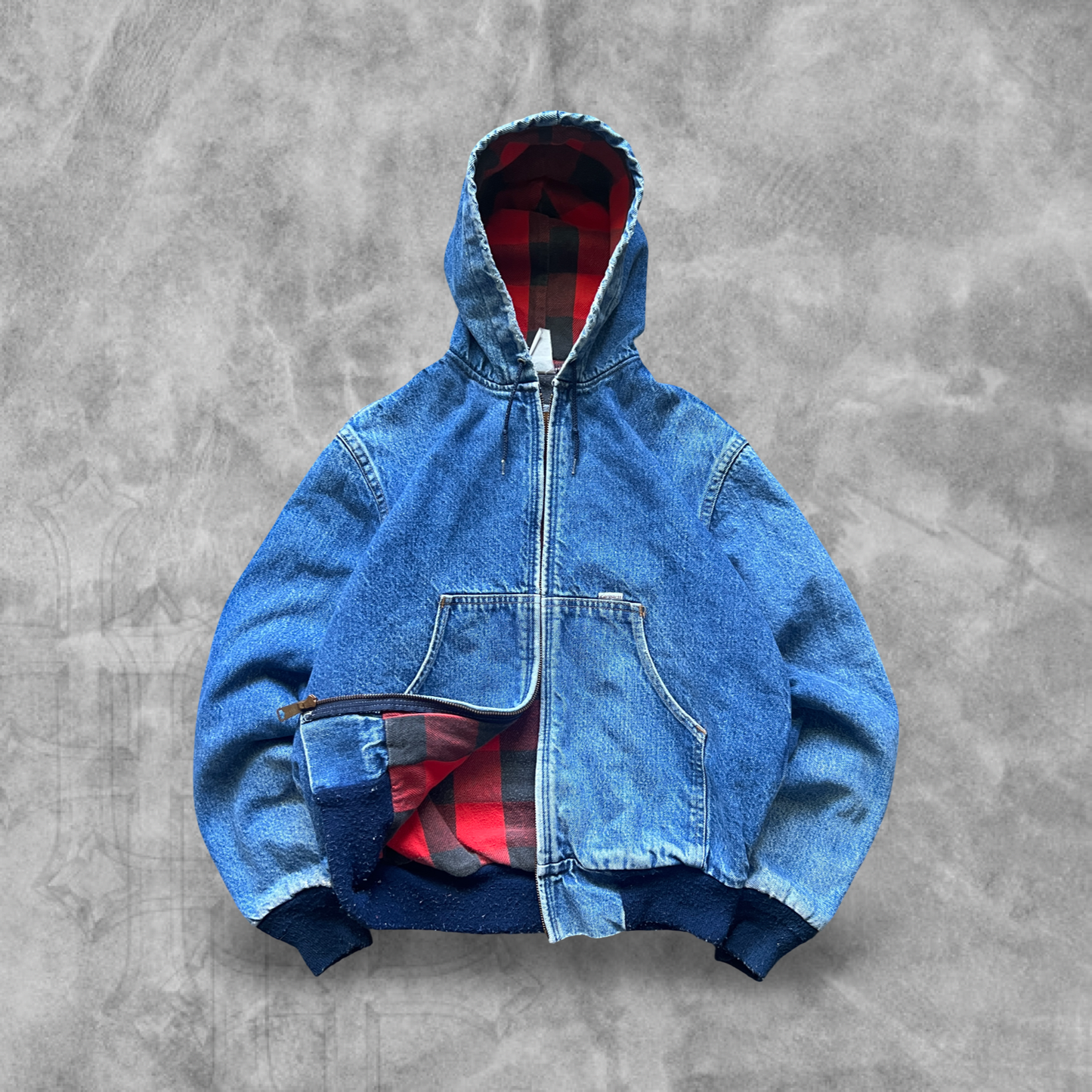 Denim Hooded Carhartt Jacket 1989 (S)