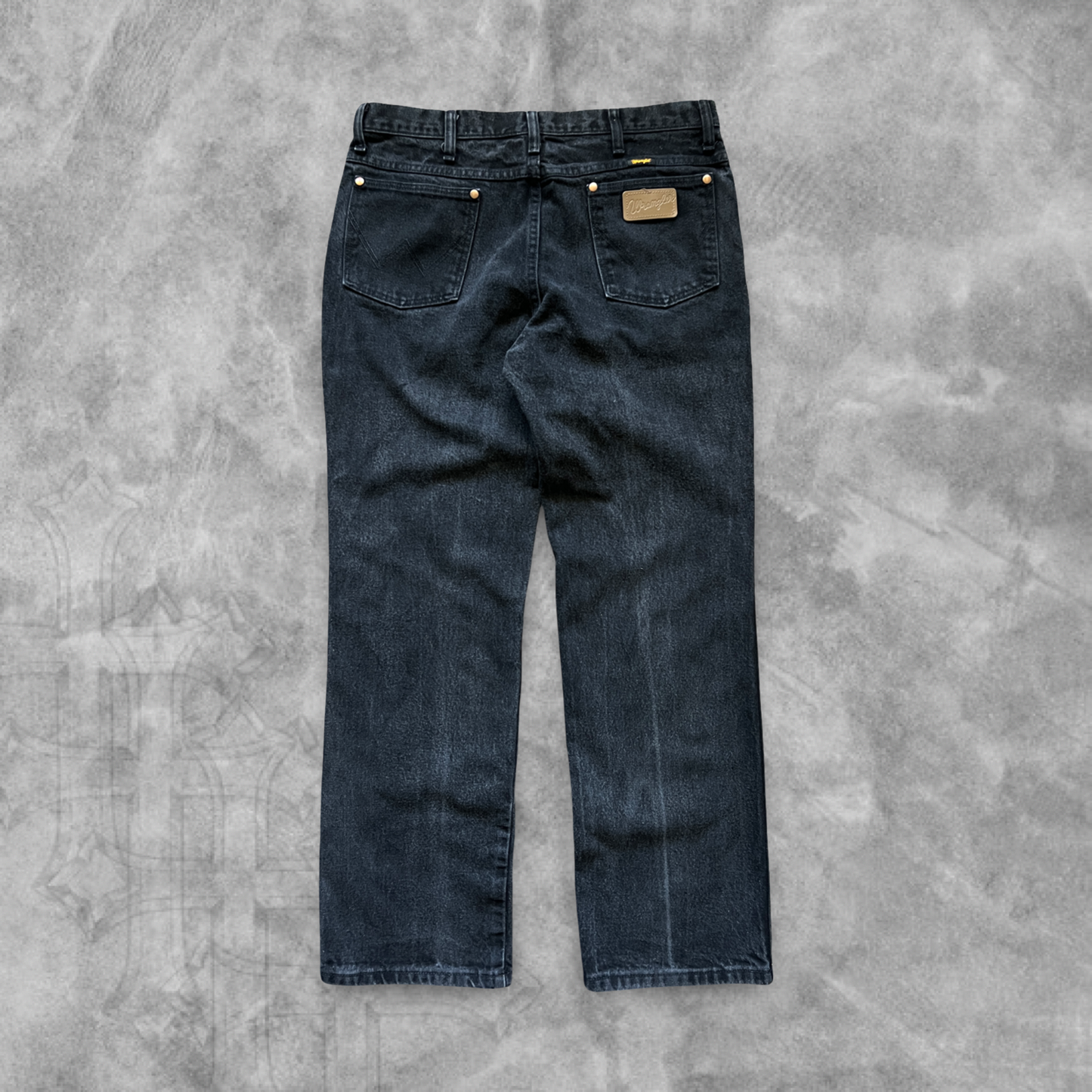 Black Denim Wrangler Work Jeans 1990s (34x30)