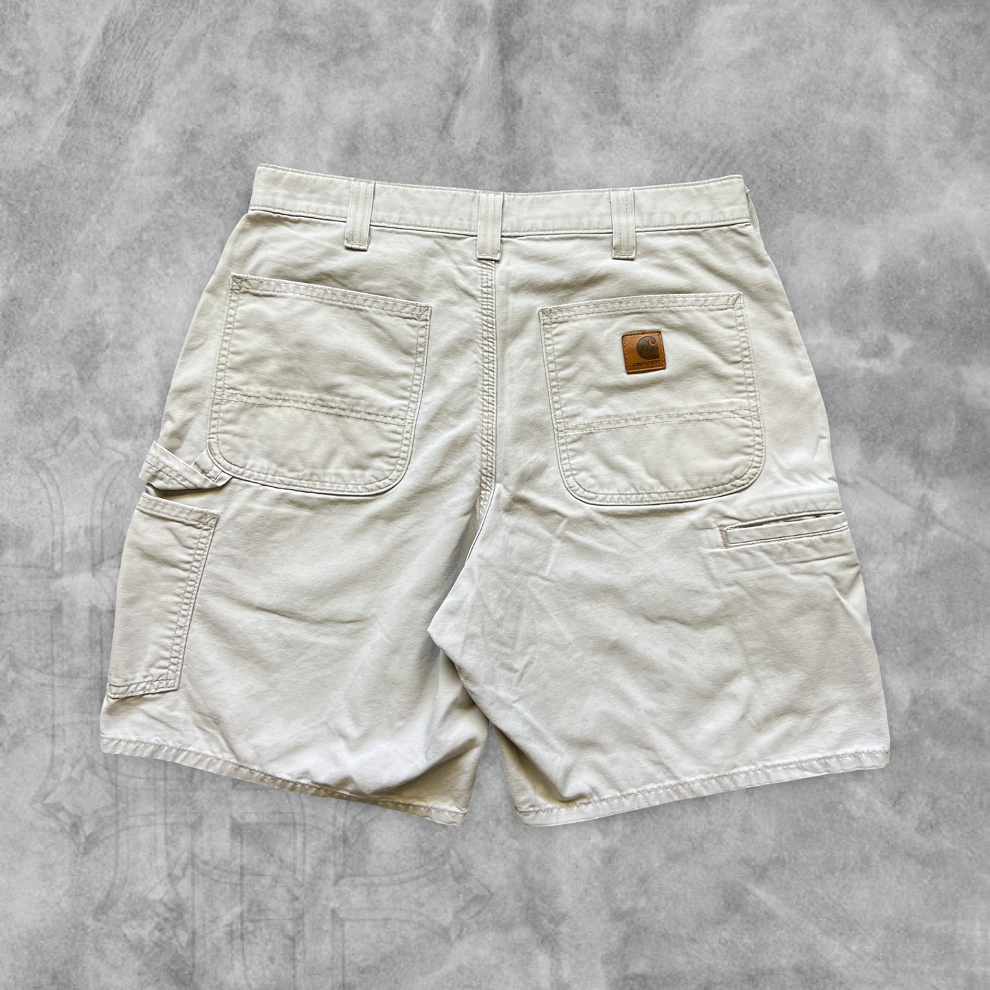 Bone White Carhartt Carpenter Shorts 2000s (32)