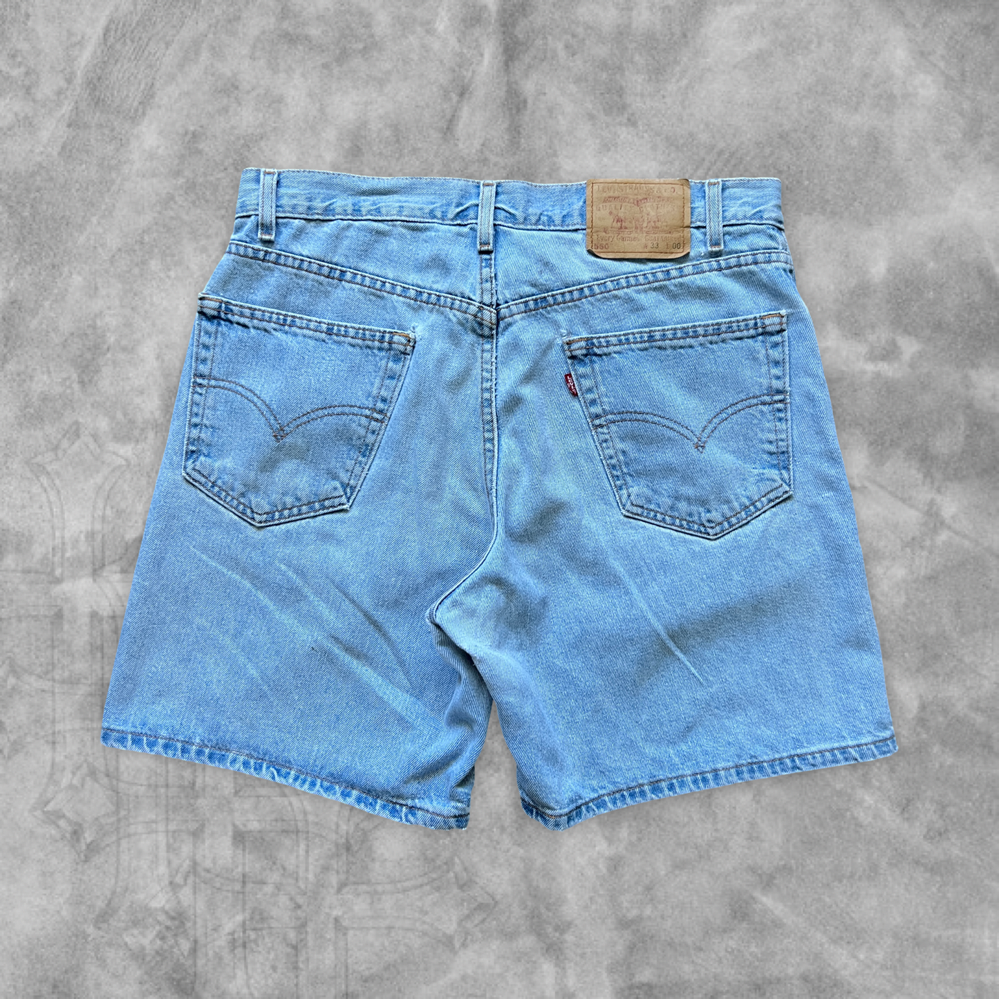 Faded Denim Levis 550 Shorts 1990s (34)