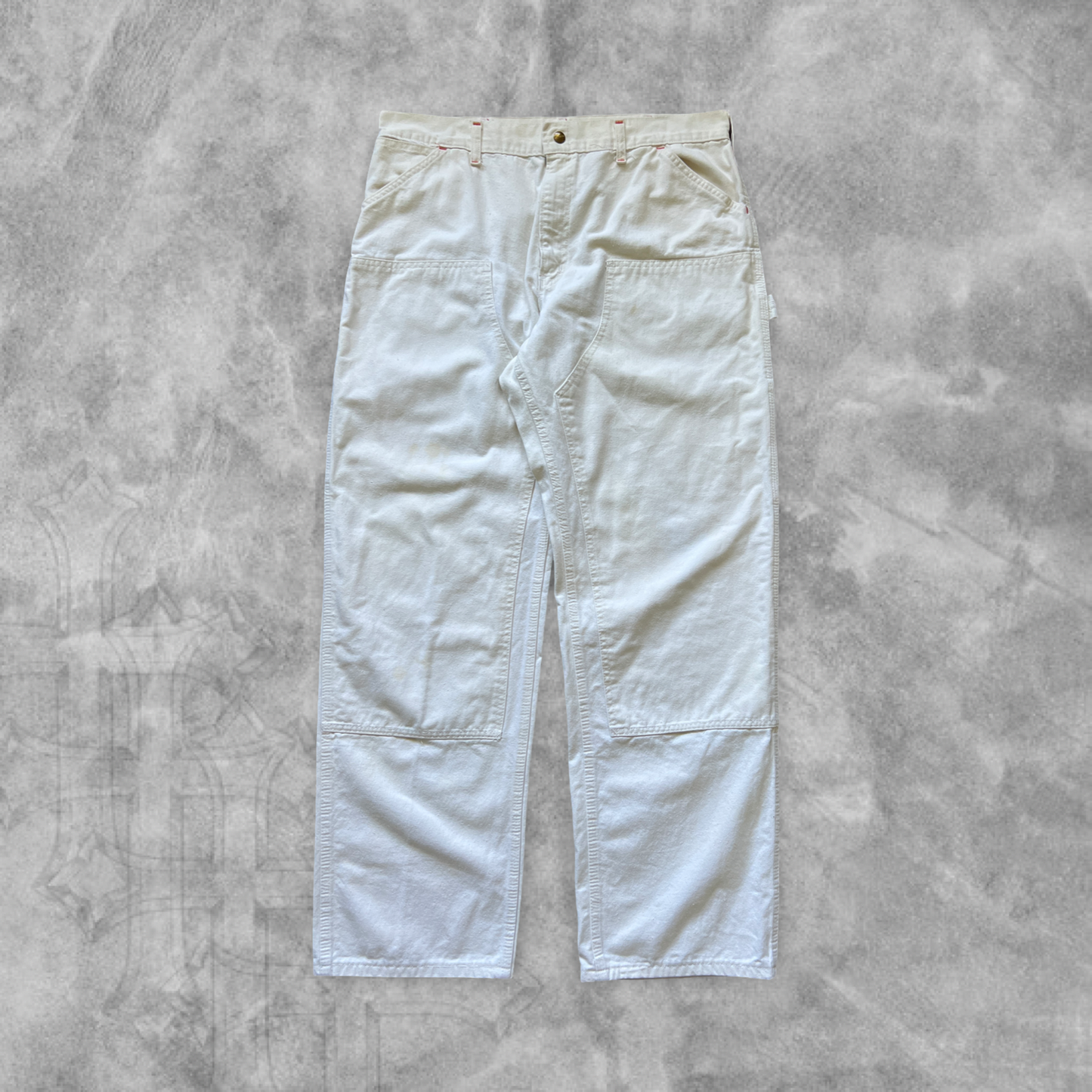 White Carhartt Double Knee Pants 1980s (36x32)