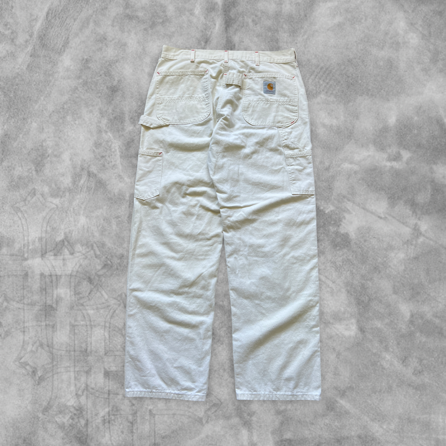 White Carhartt Double Knee Pants 1980s (36x32)