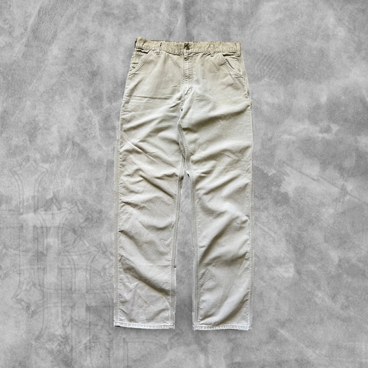 Faded Gray Carhartt Carpenter Pants 1990s (36x36)