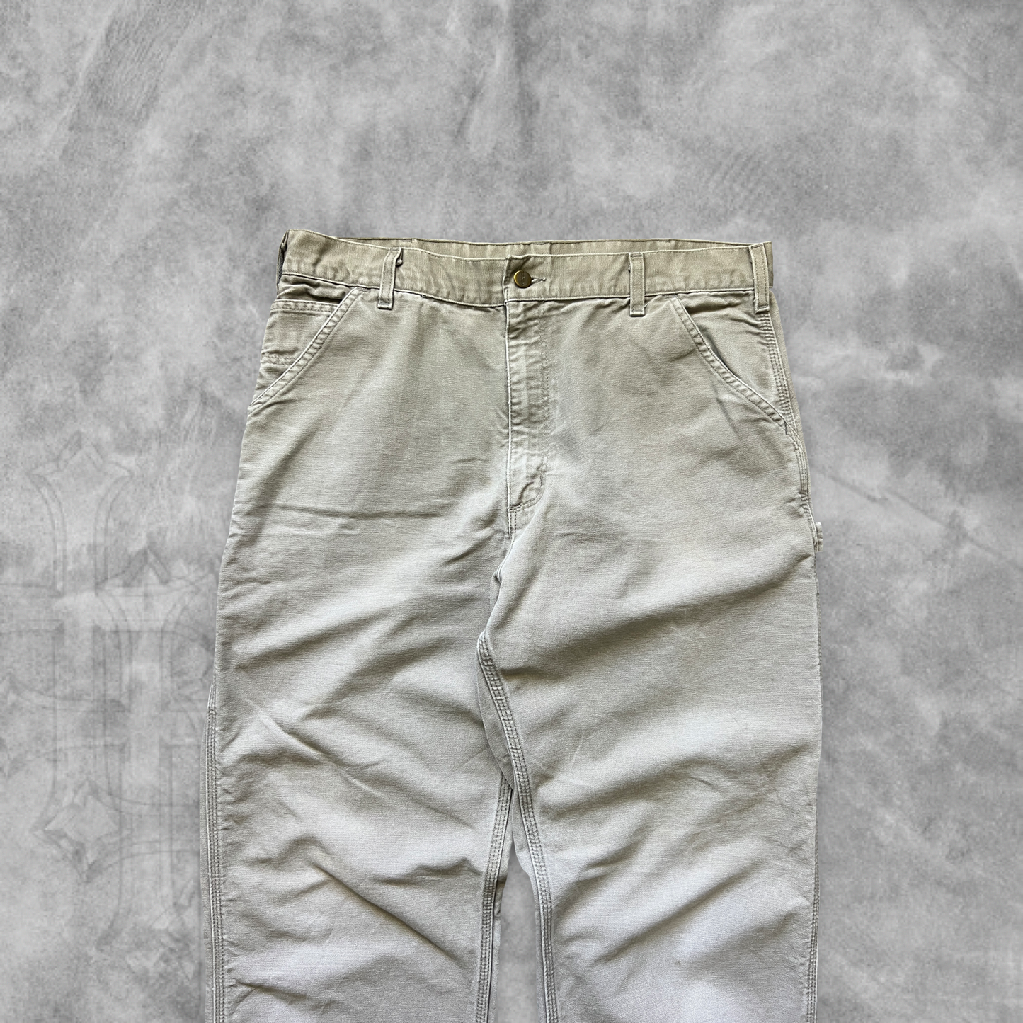 Faded Gray Carhartt Carpenter Pants 1990s (36x36)