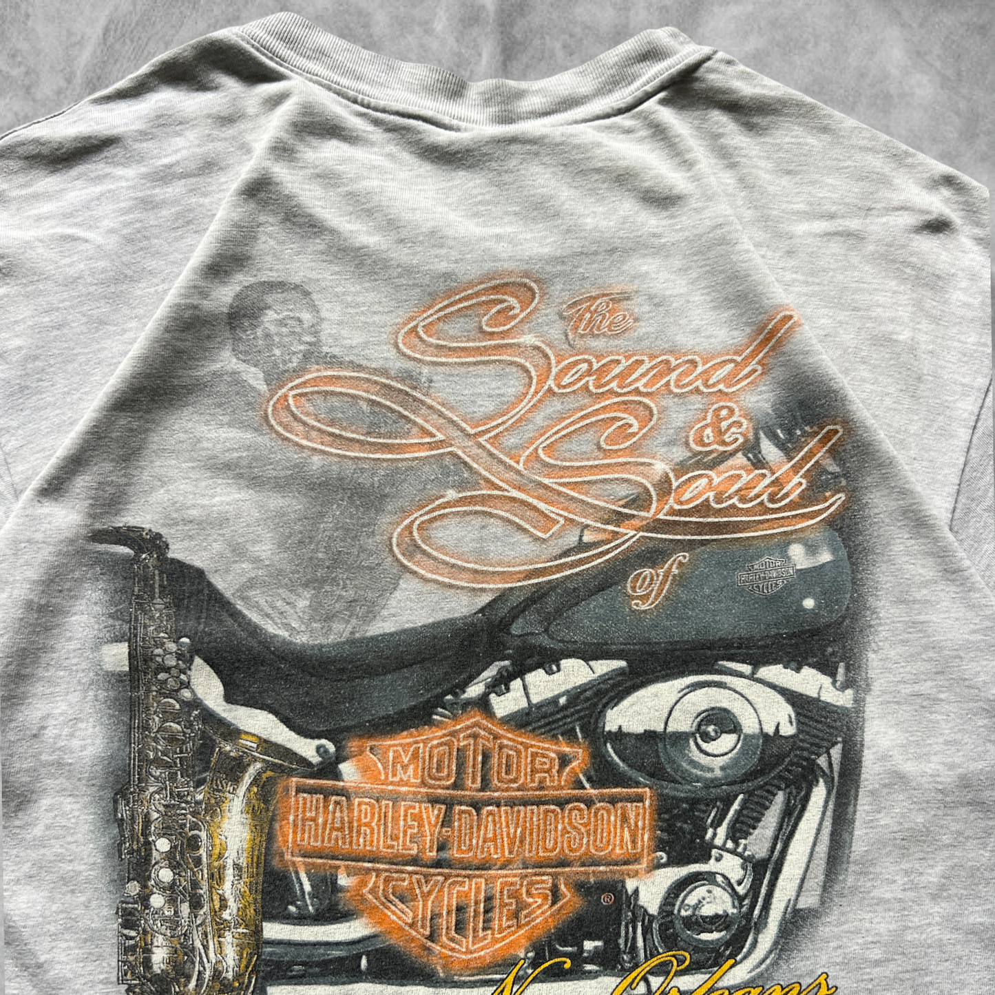 Heather Gray Harley Davidson Sound Of Soul Shirt 2000 (M)