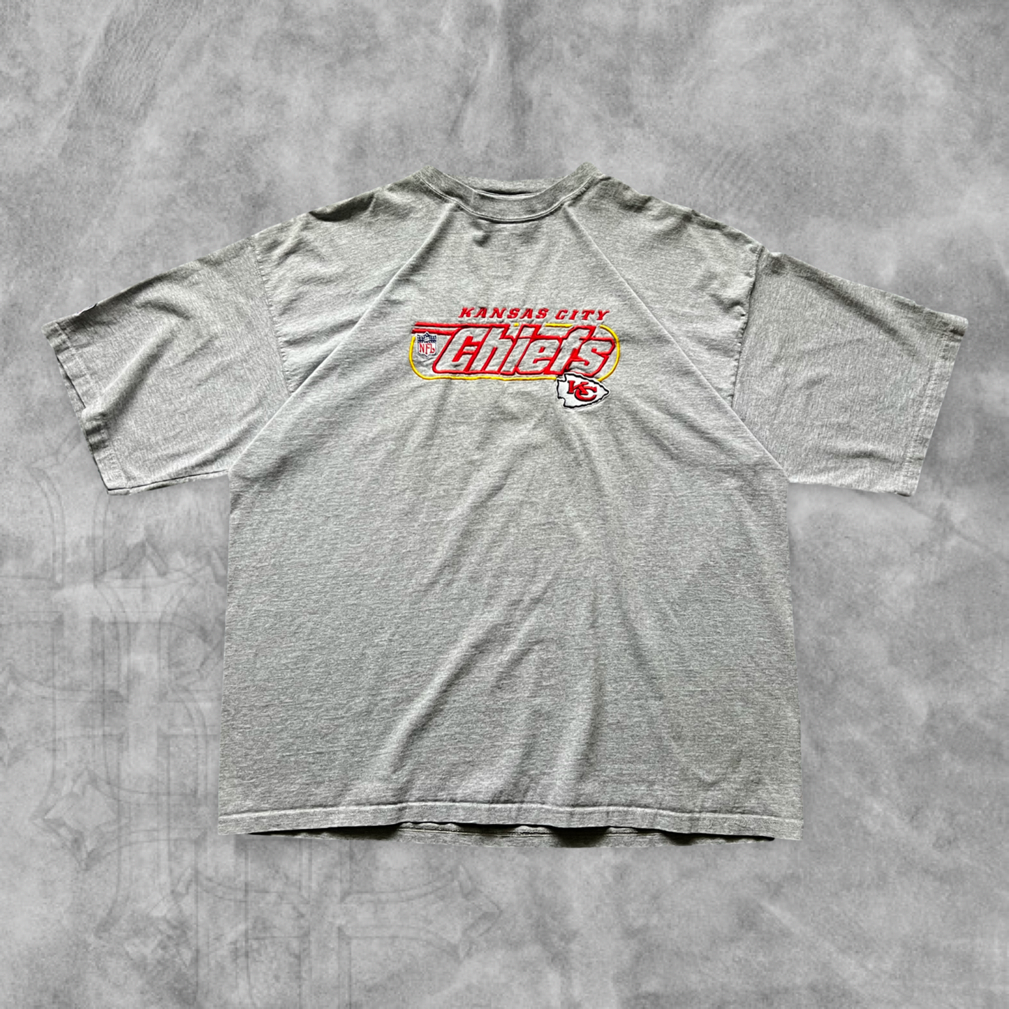 Stone Gray Kansas City Chiefs Shirt 1990s (XL)