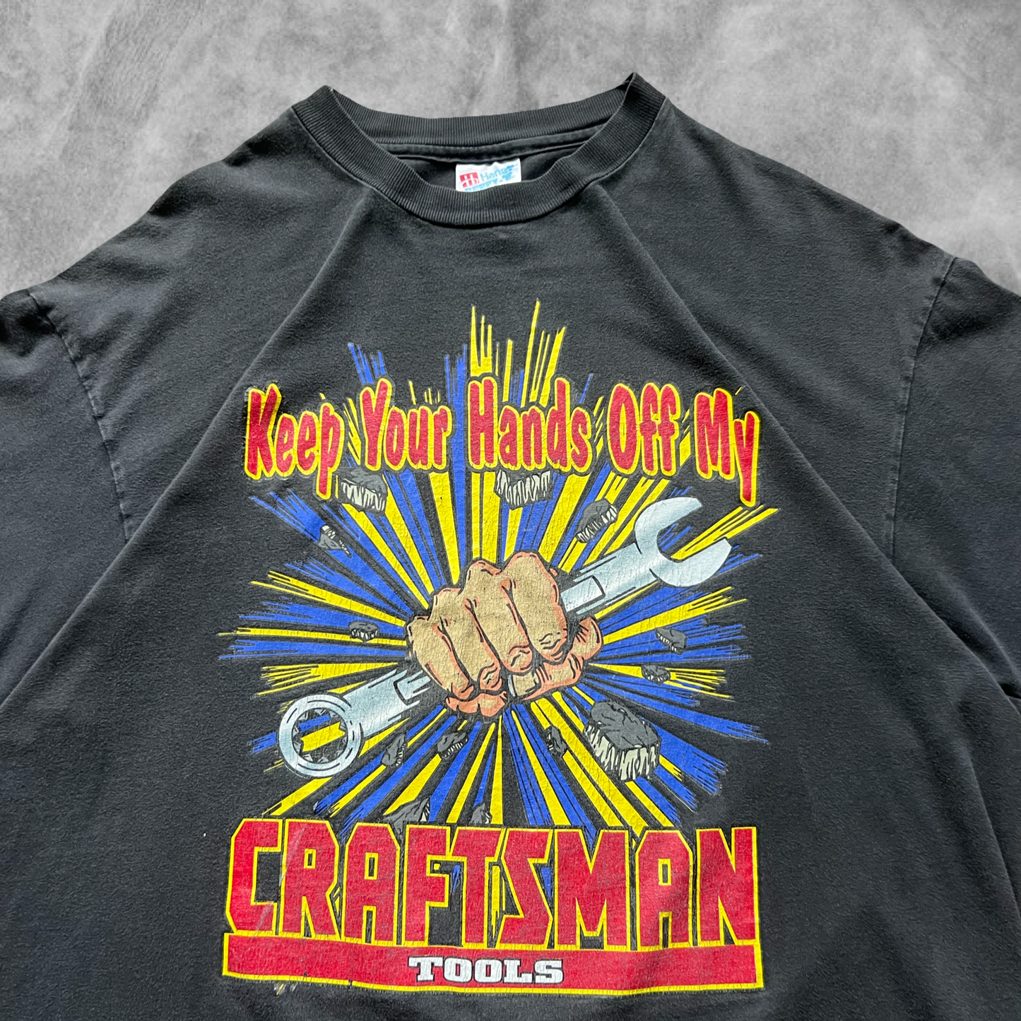 Faded Black Craftsman Tools Shirt 1990s (XL)
