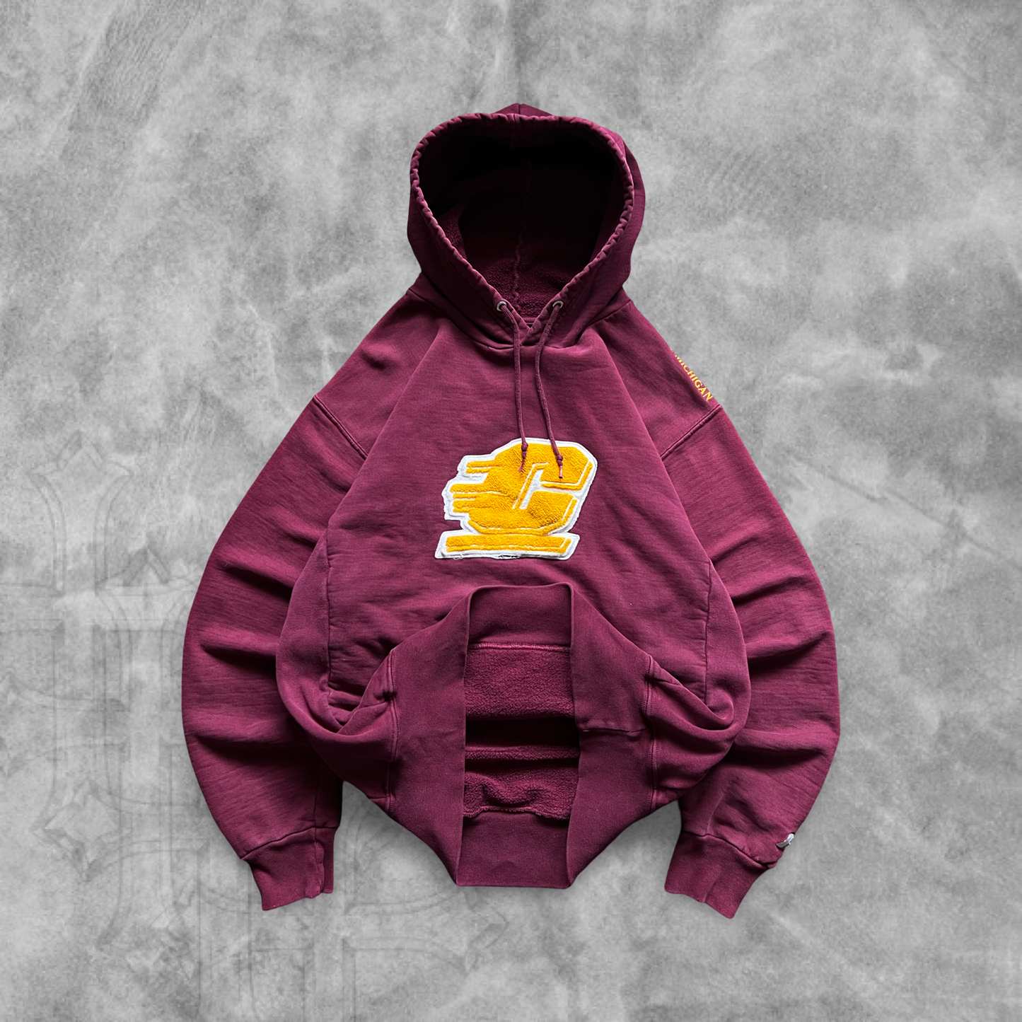 Maroon Central Michigan Hoodie 1990s (M)
