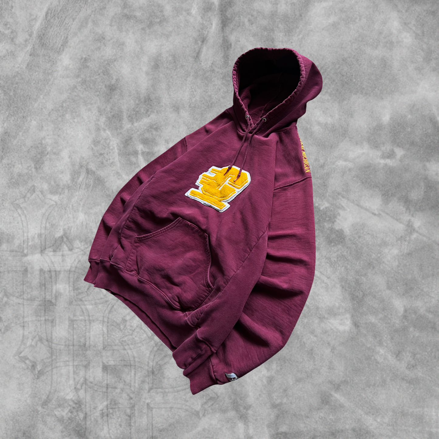 Maroon Central Michigan Hoodie 1990s (M)