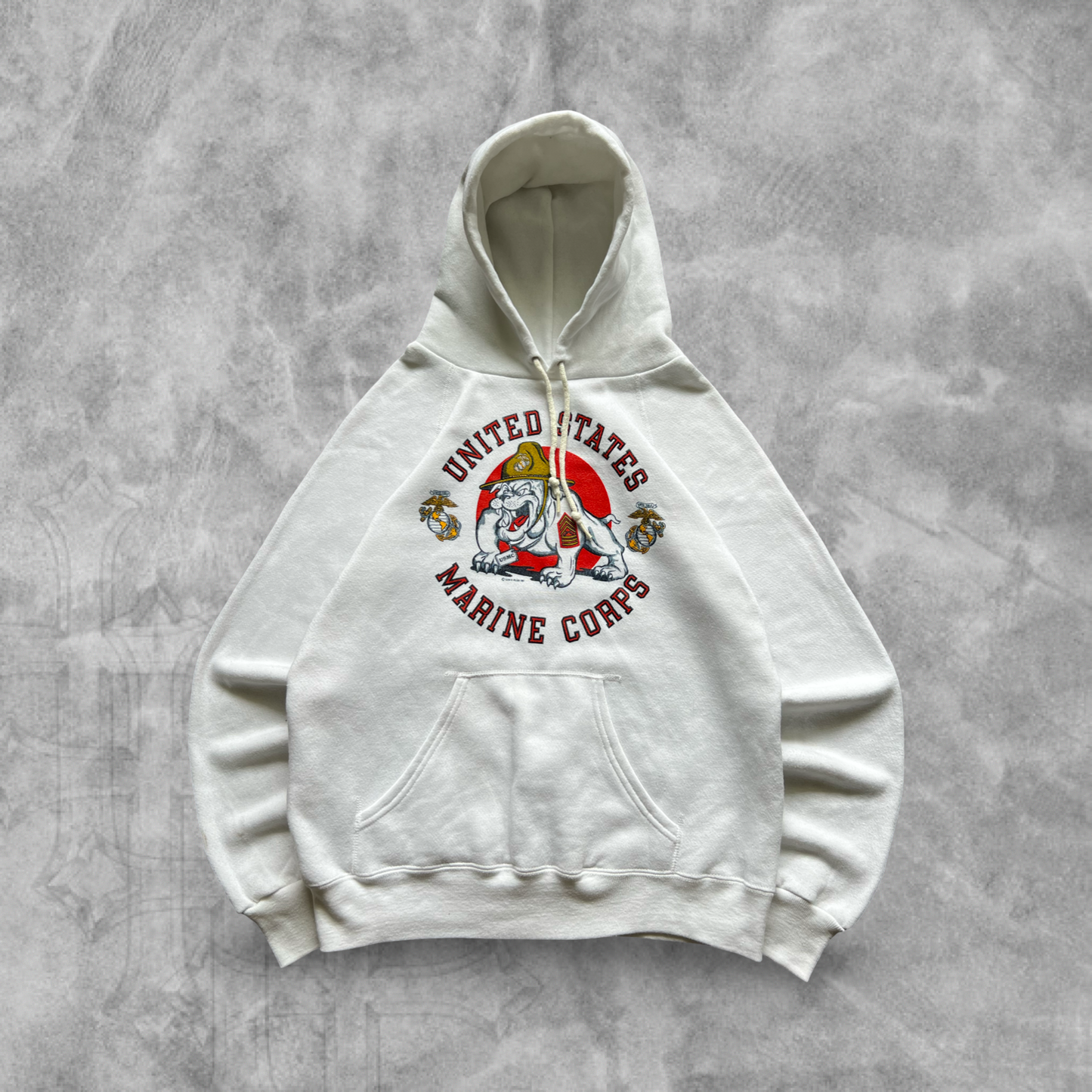 White United States Marine Core Hoodie 1983 (M)