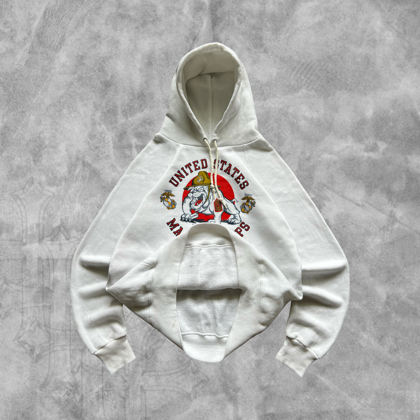 White United States Marine Core Hoodie 1983 (M)