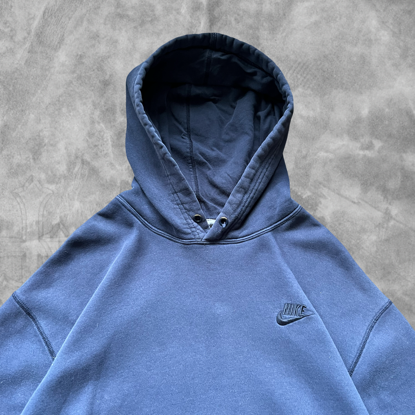 Navy Blue Nike Essential Hoodie 2000s (L)