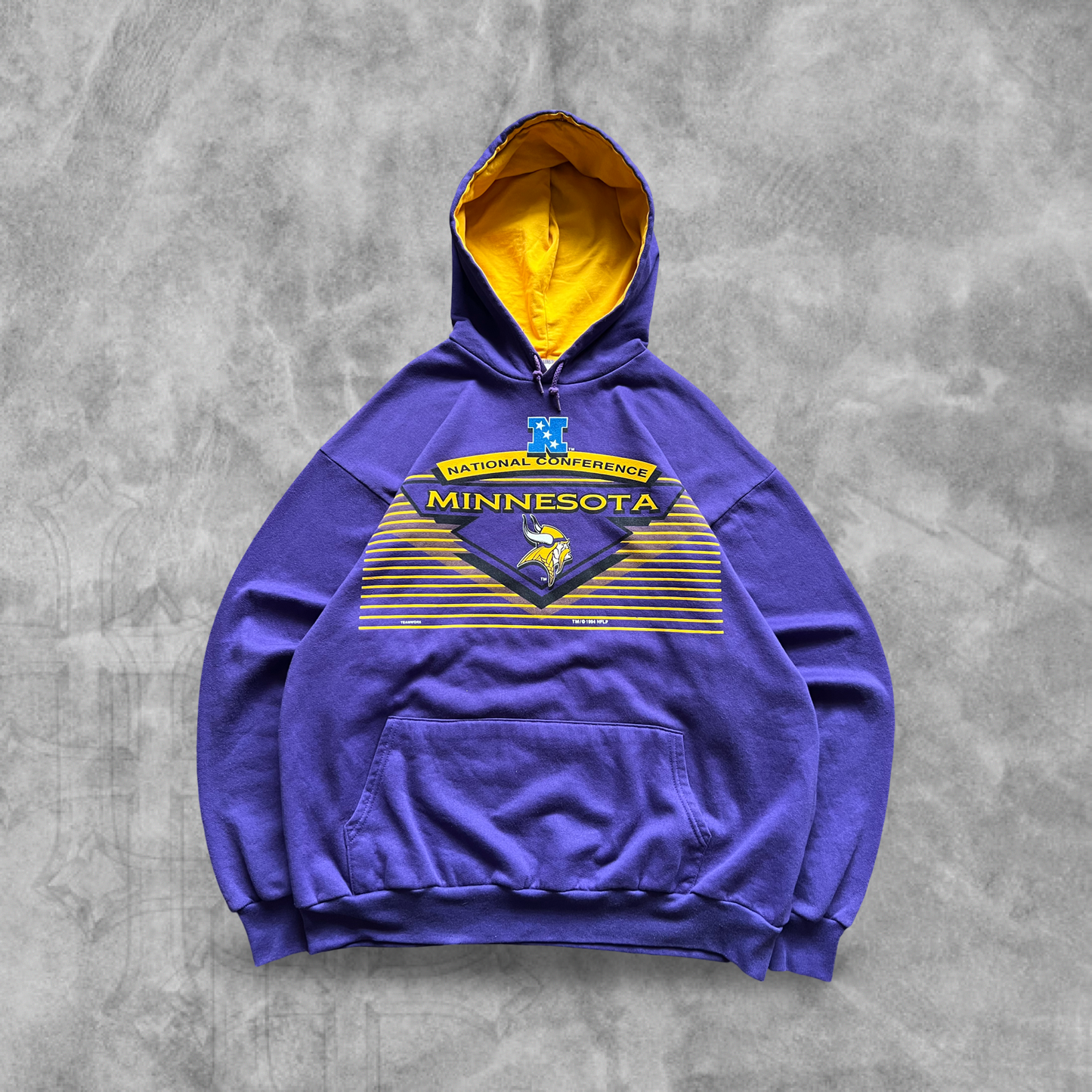 Purple Minnesota Vikings Hoodie 1990s (XL)