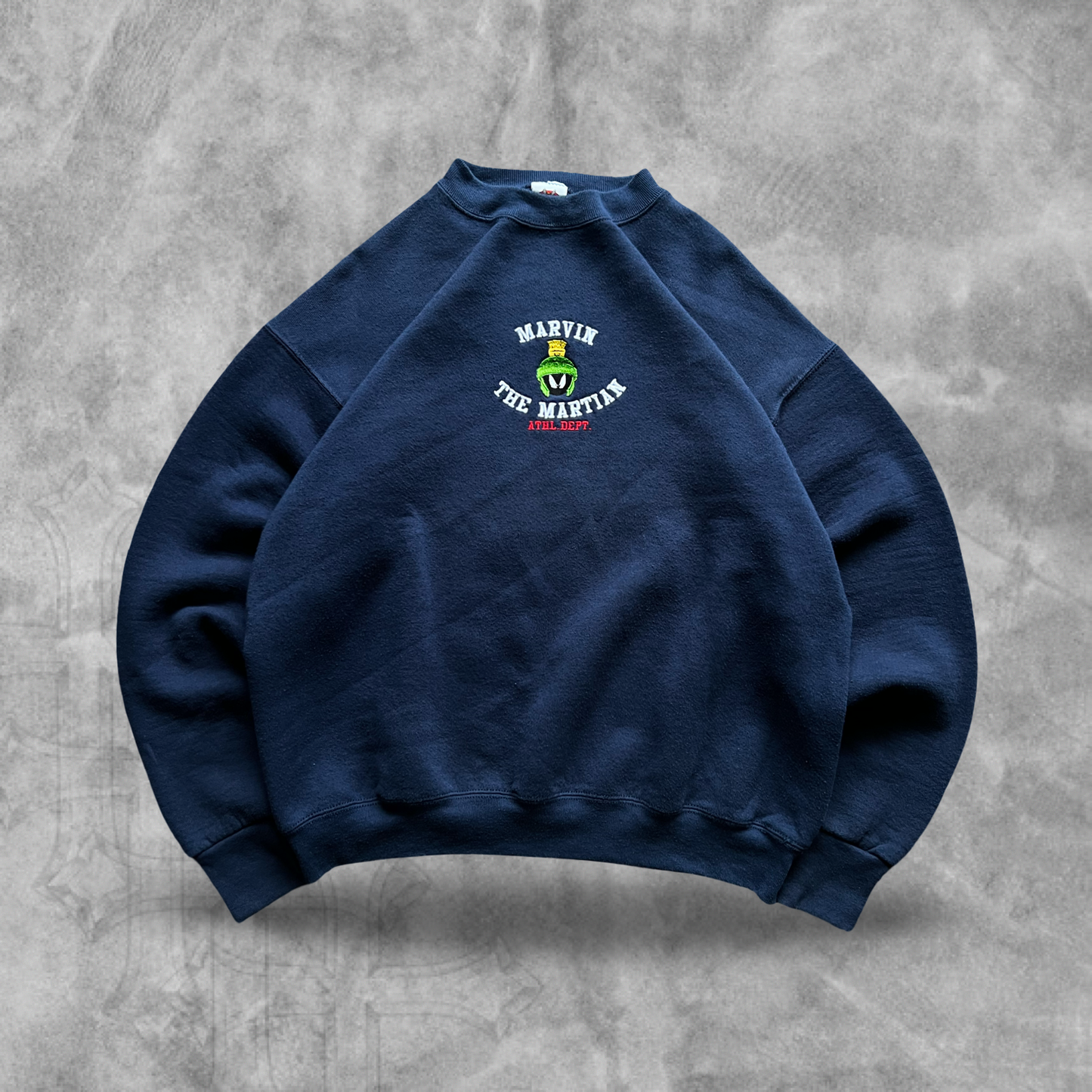 Navy Blue Marvin The Martian Sweatshirt 1990s (M)