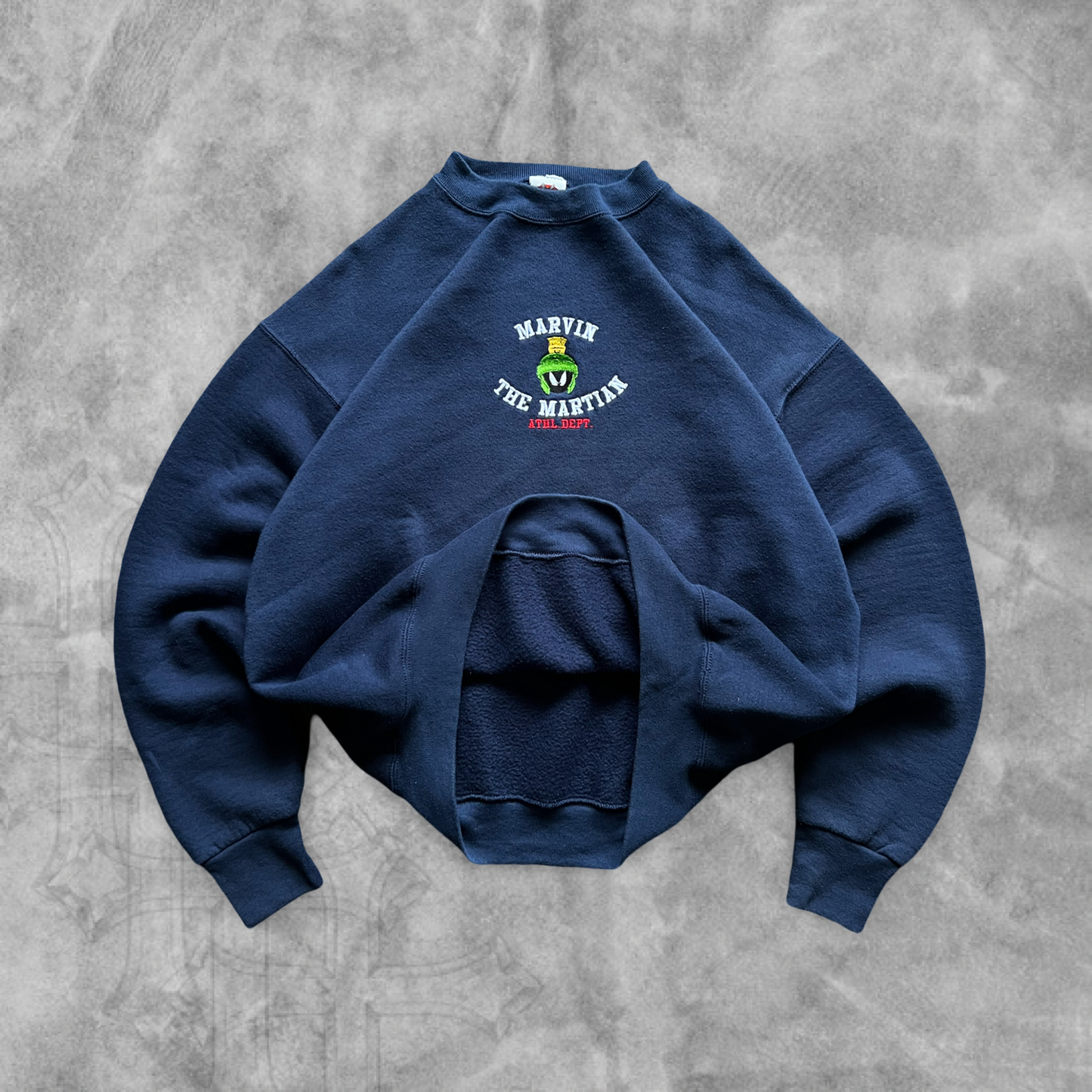 Navy Blue Marvin The Martian Sweatshirt 1990s (M)