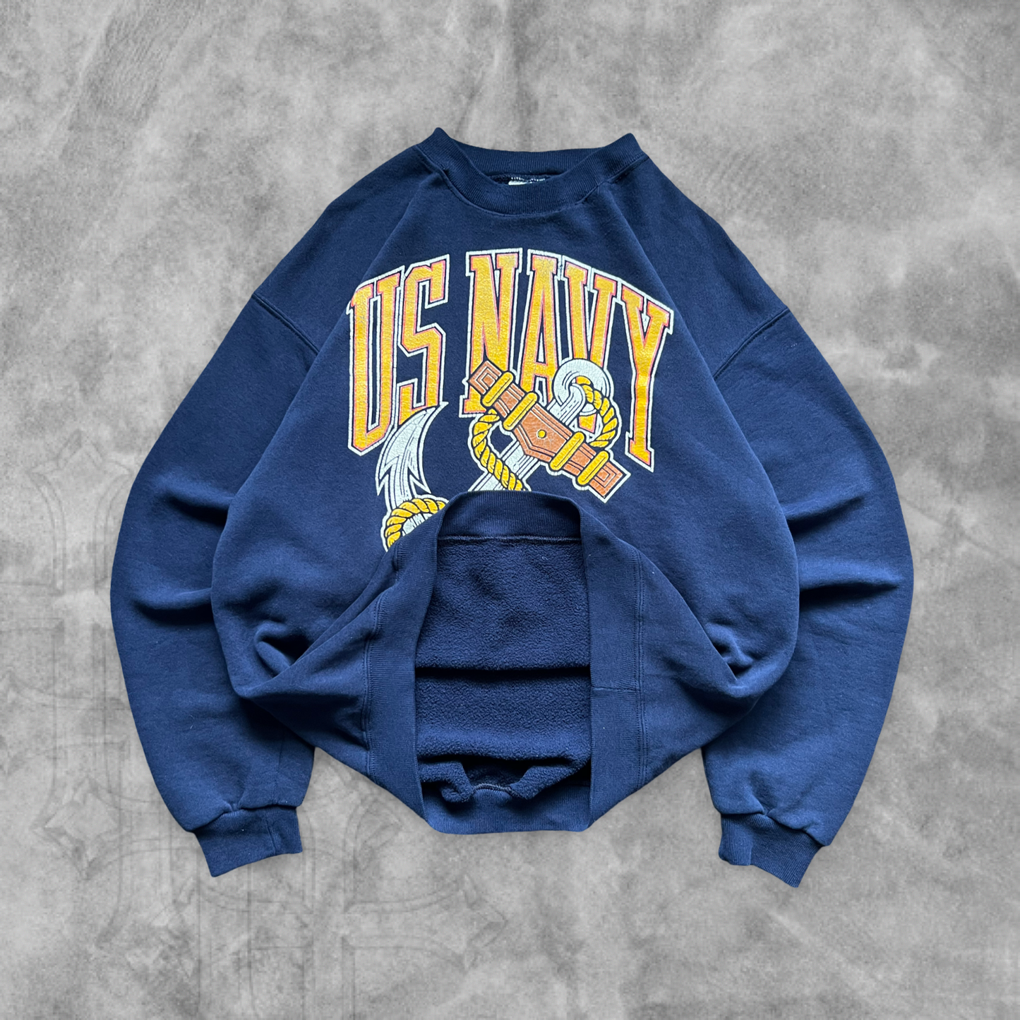 Navy Blue U.S Navy Sweatshirt 1990s (L)