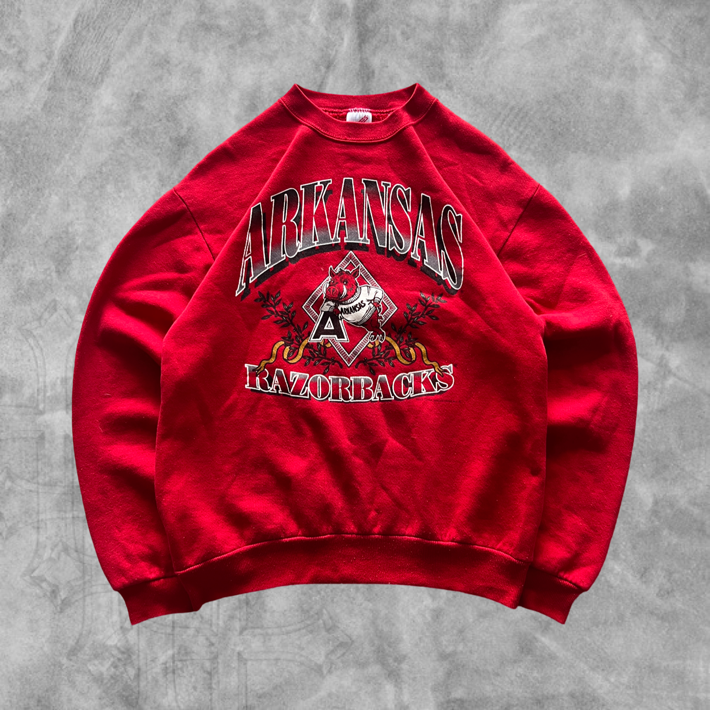 Red Arkansas Razorbacks Sweatshirt 1990s (S)