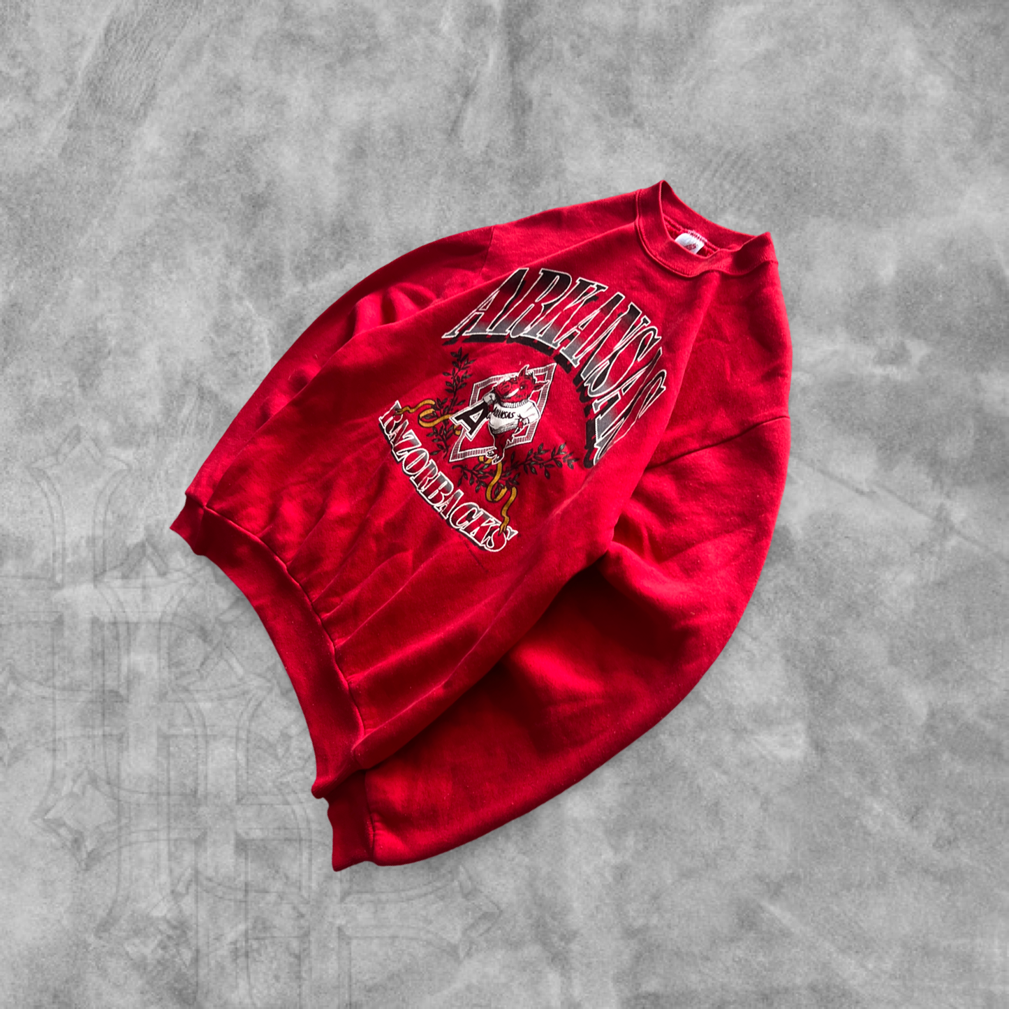 Red Arkansas Razorbacks Sweatshirt 1990s (S)