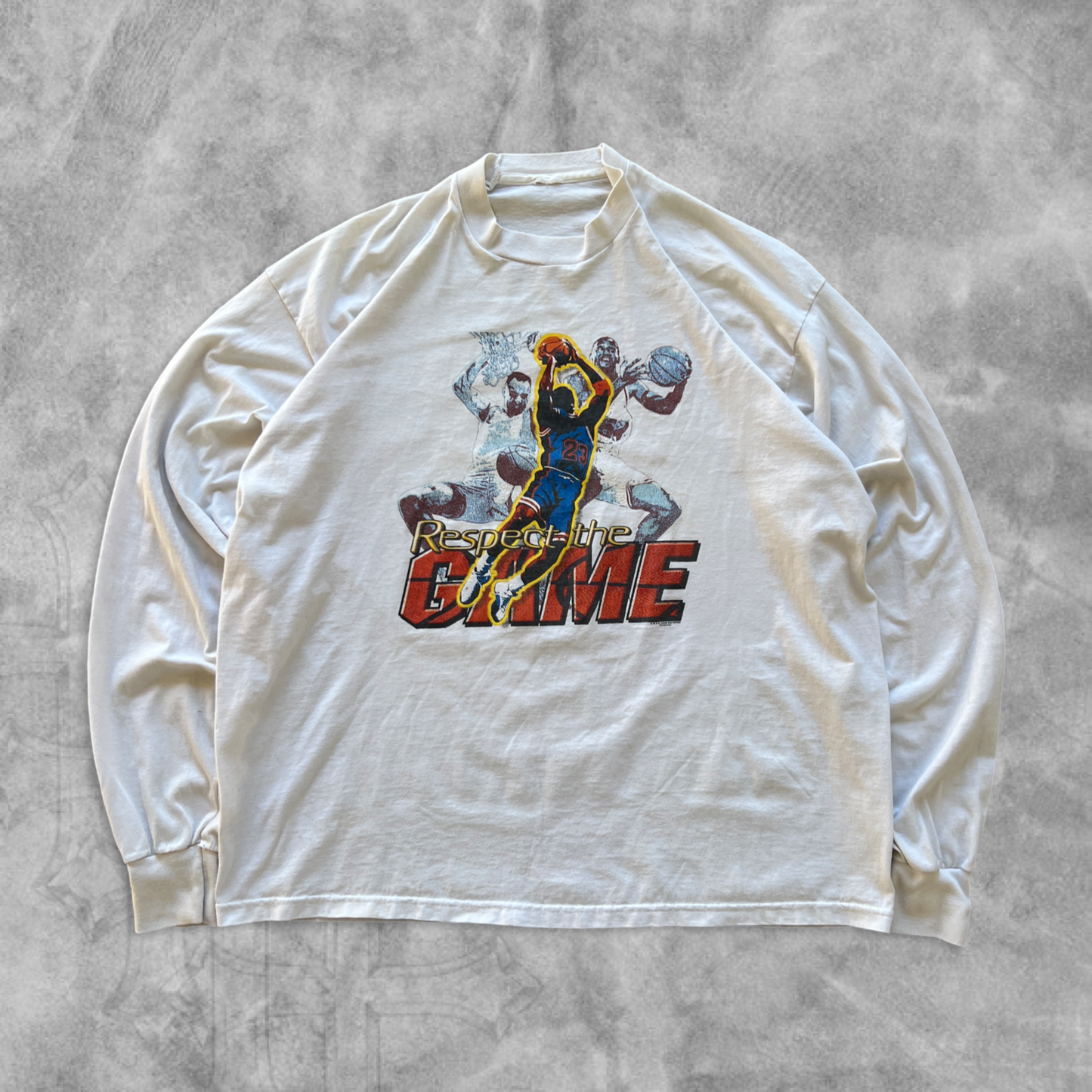 White Respect The Game Long Sleeve Shirt 1990’s (L)