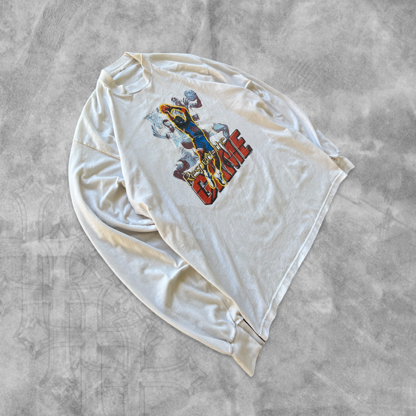 White Respect The Game Long Sleeve Shirt 1990’s (L)