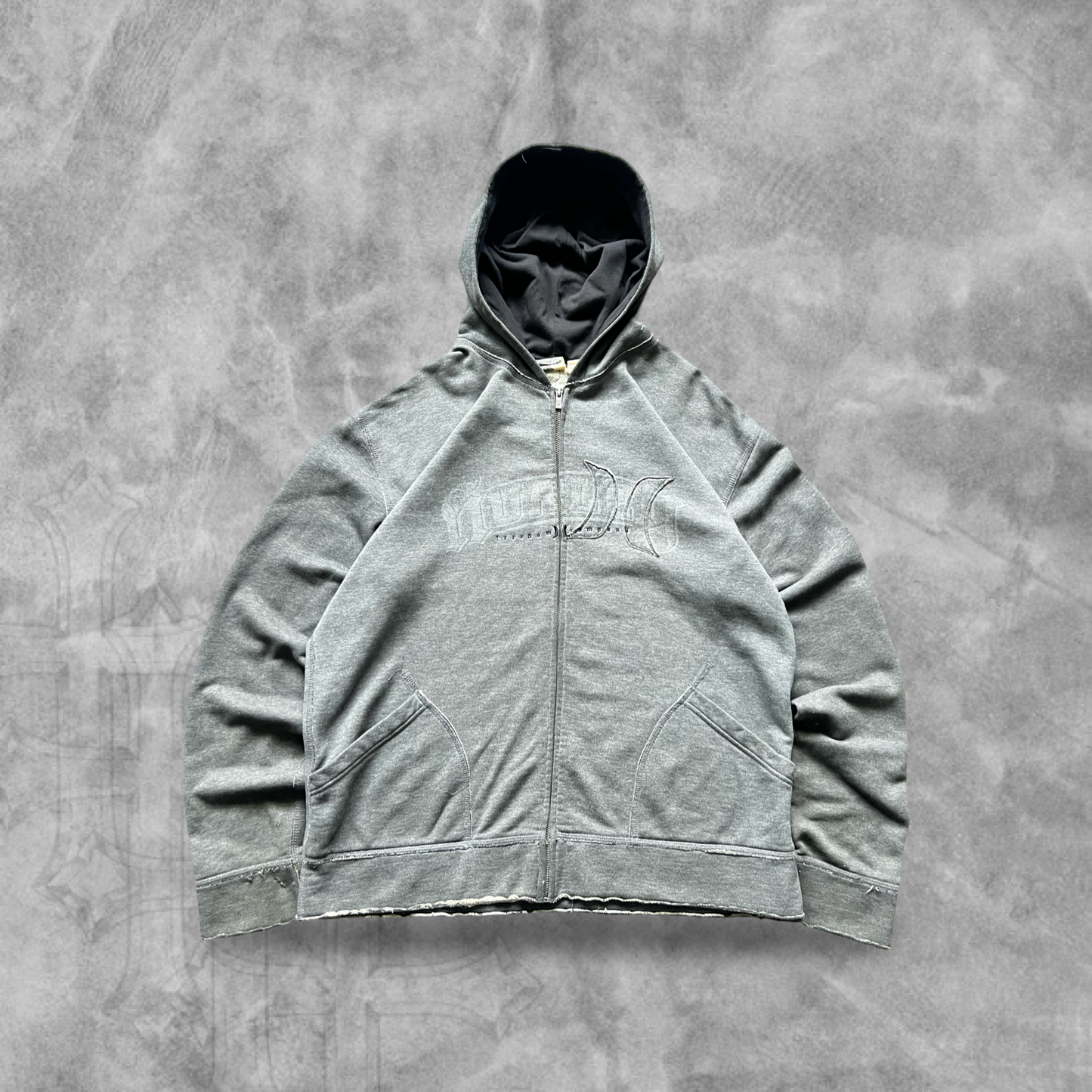 Charcoal Gray Hurley Hooded Jacket 2000s (L)