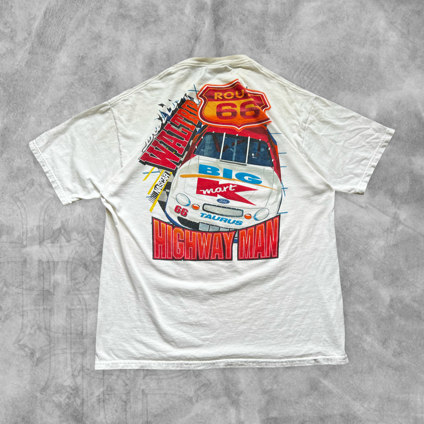 White Nascar Highway Man Shirt 1990s (L)