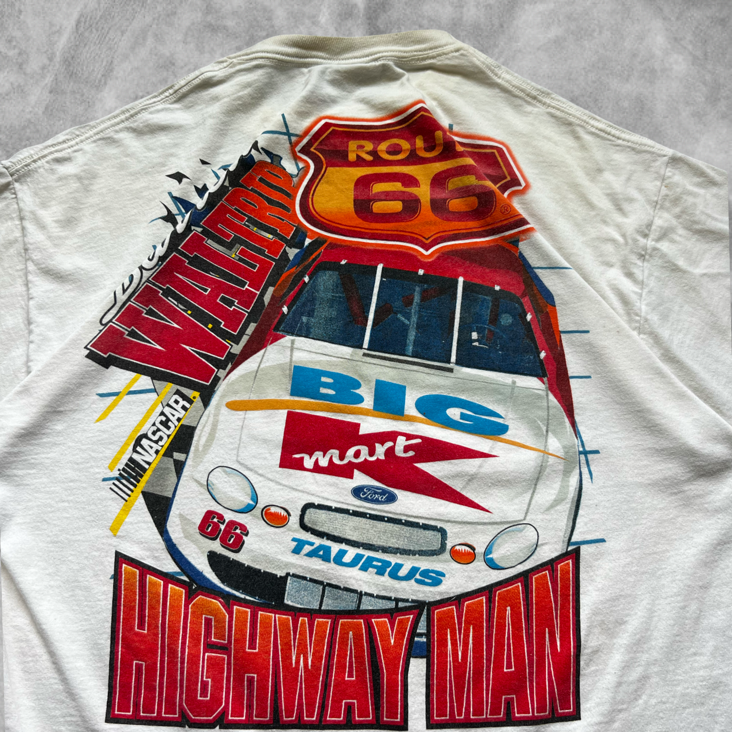 White Nascar Highway Man Shirt 1990s (L)