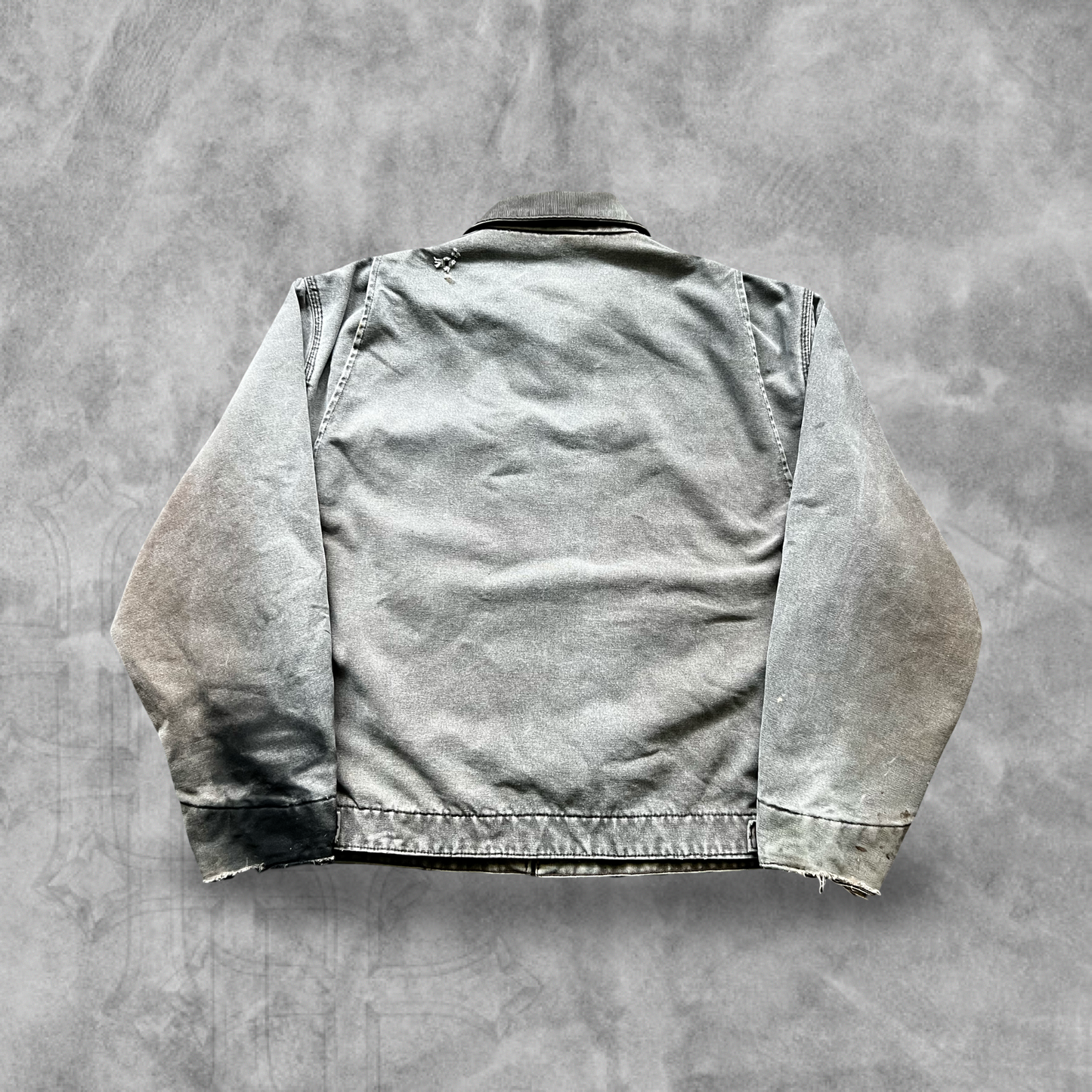 Faded Distressed Stone Gray Carhartt Detroit Jacket 1990s (XL)