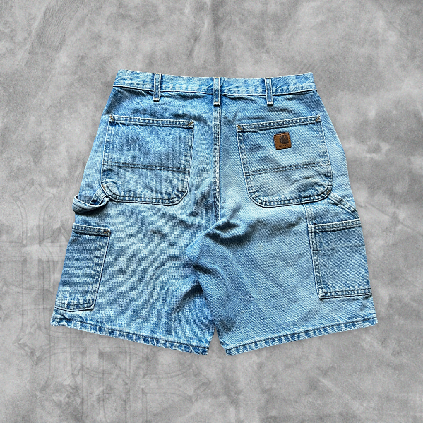 Faded Denim Carhartt Carpenter Shorts 2000s (32)