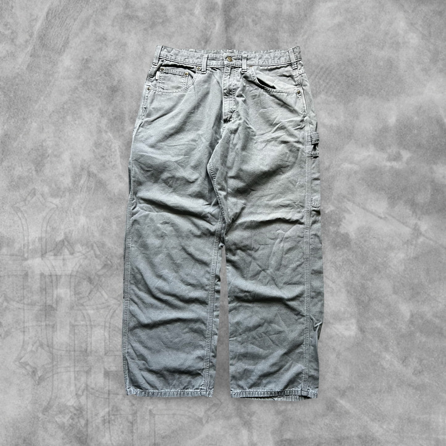 Stone Gray Carhartt Carpenter Pants 2000s (34x30)