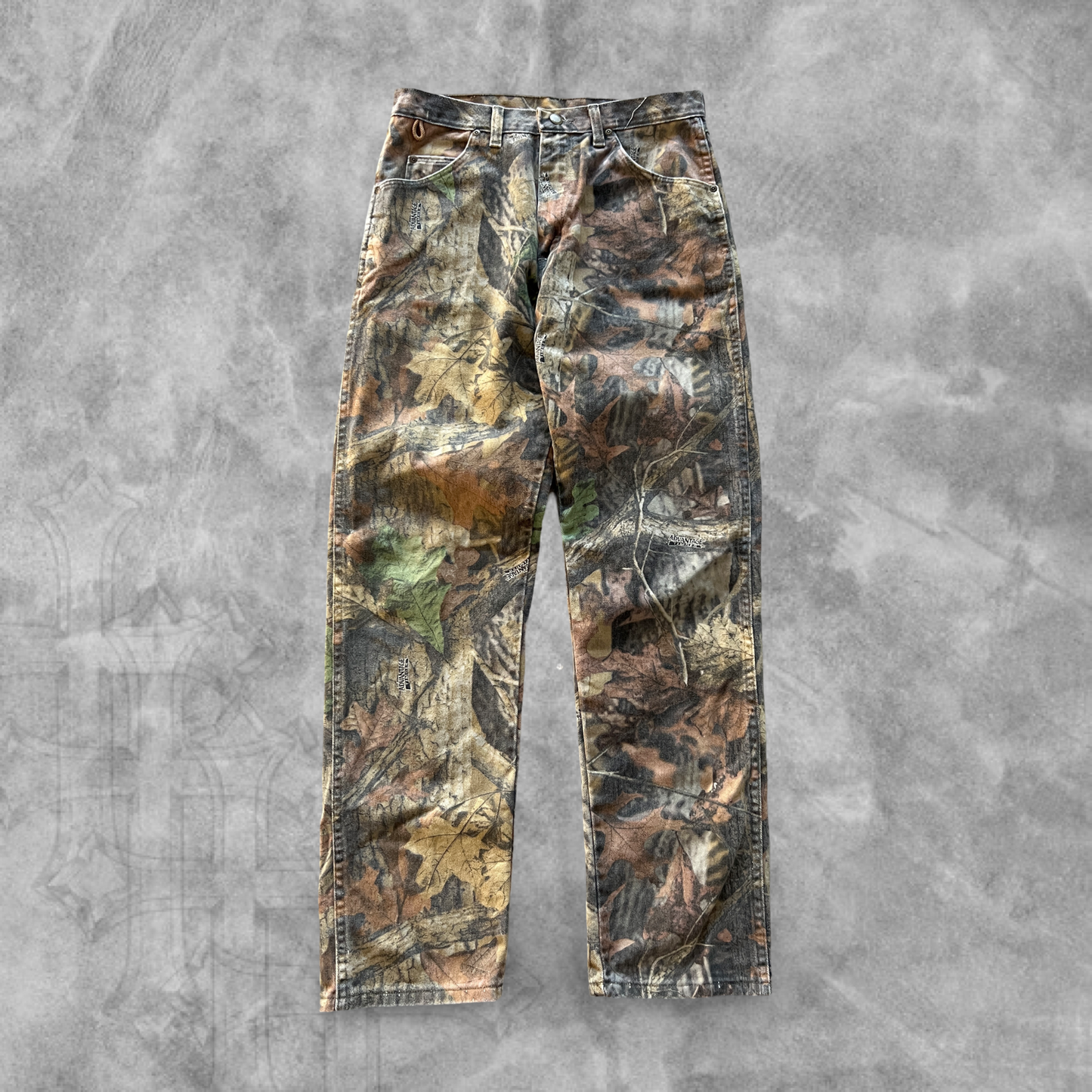 Realtree Camo Wrangler Rugged Wear Jeans 1990s (32x33)