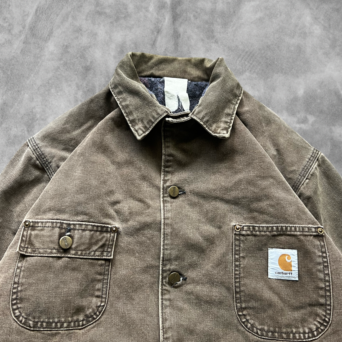 Mocha Brown Carhartt Chore Jacket 1990s (L)