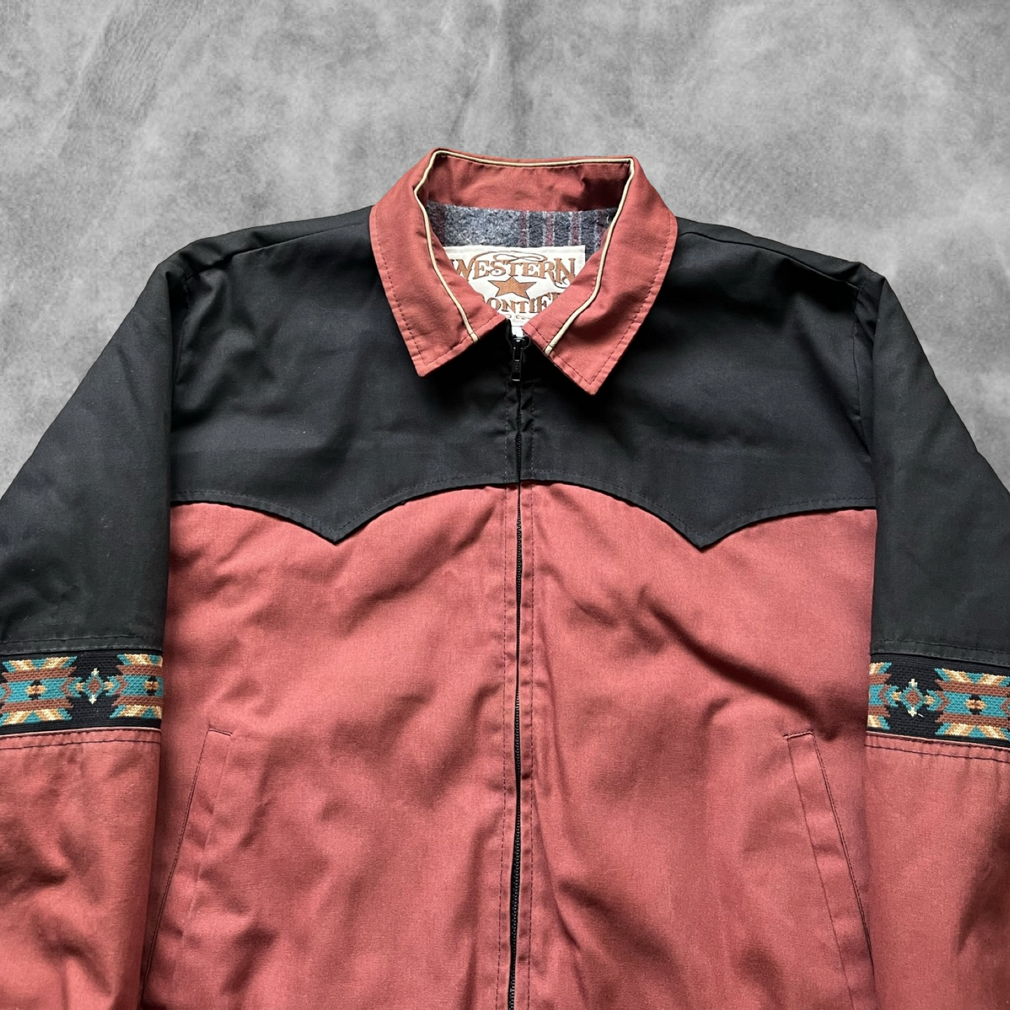 Clay Aztec Western King Bomber Jacket 1990s (XXL)