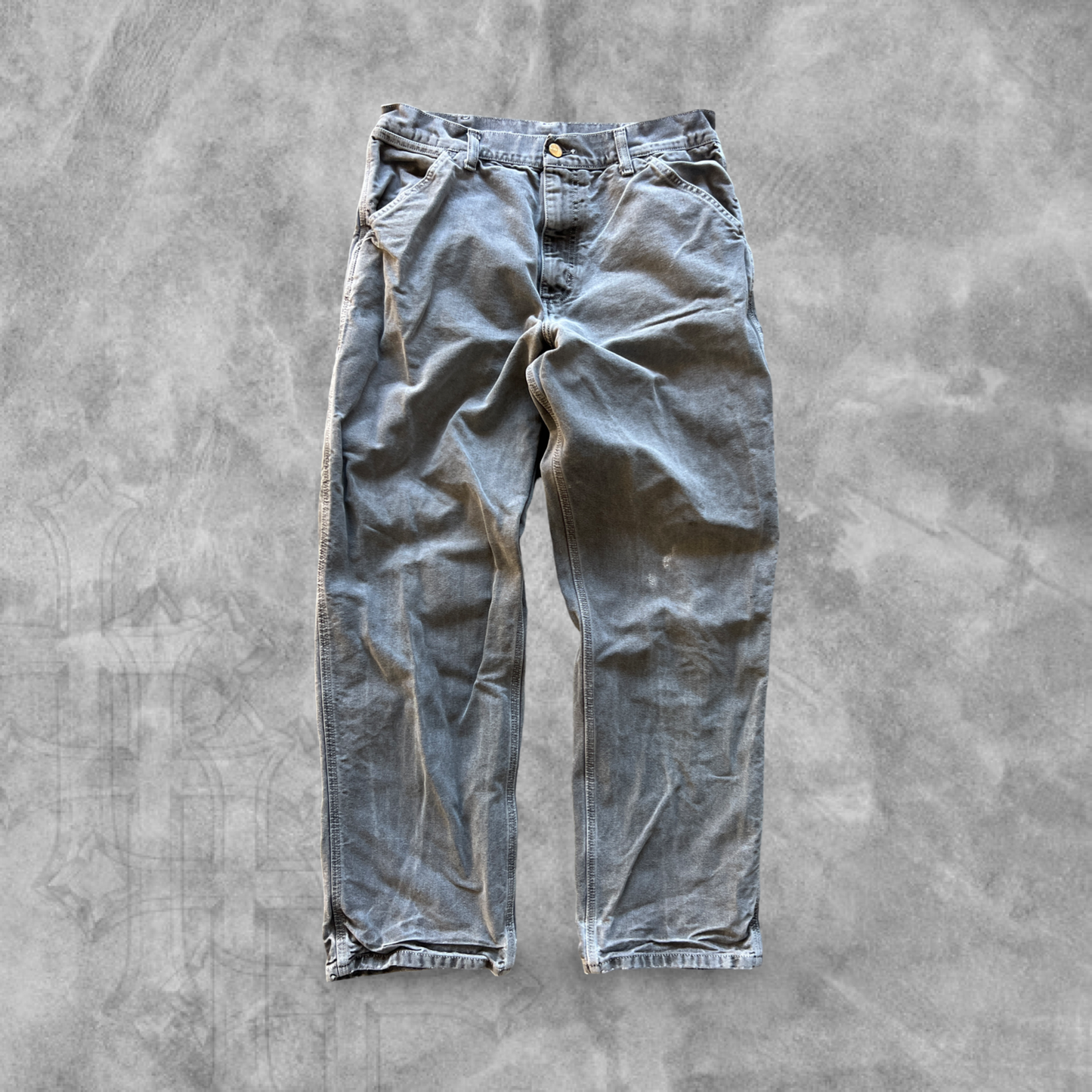 Faded Gray Carhartt Carpenter Pants 2000s (32x32)