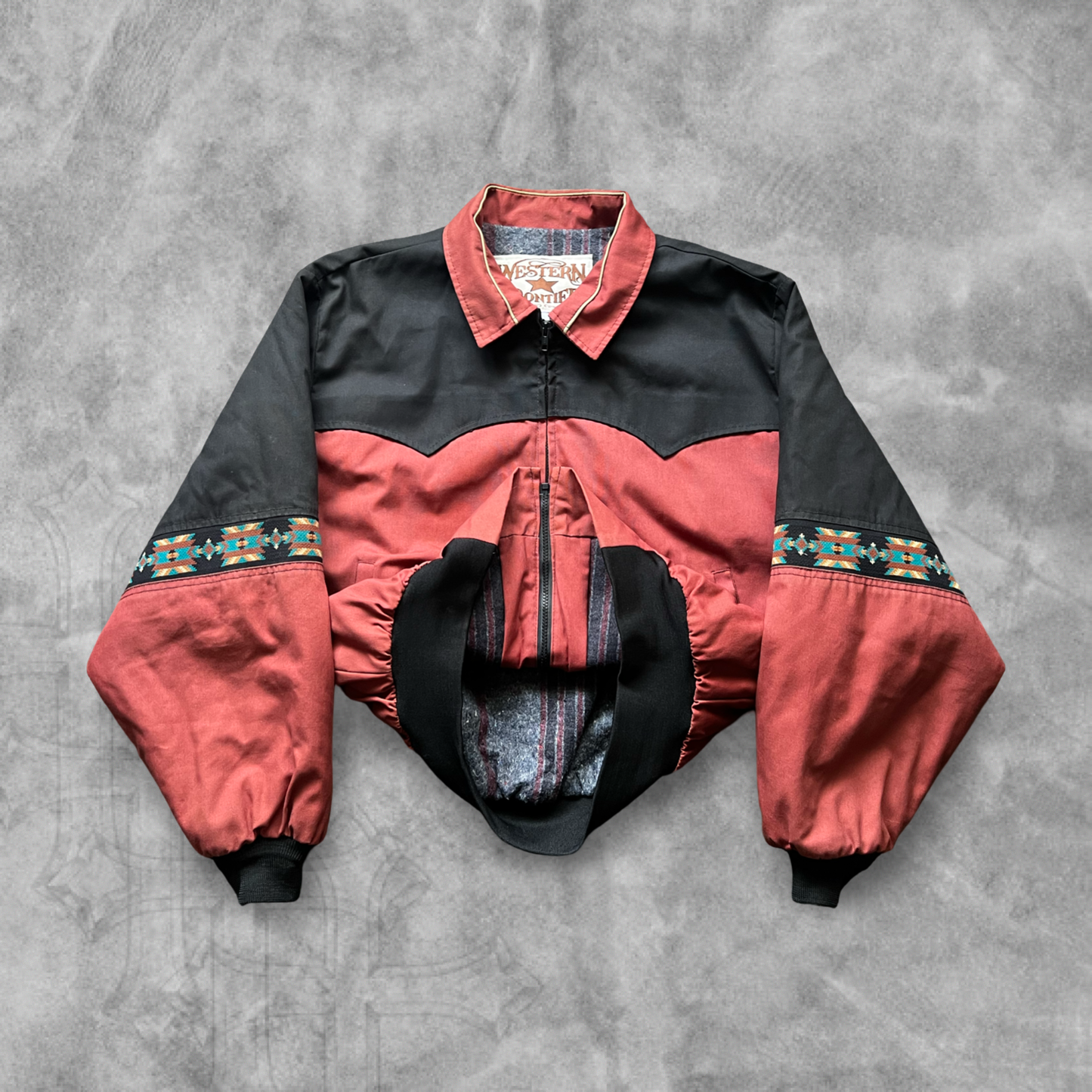 Clay Aztec Western King Bomber Jacket 1990s (XXL)