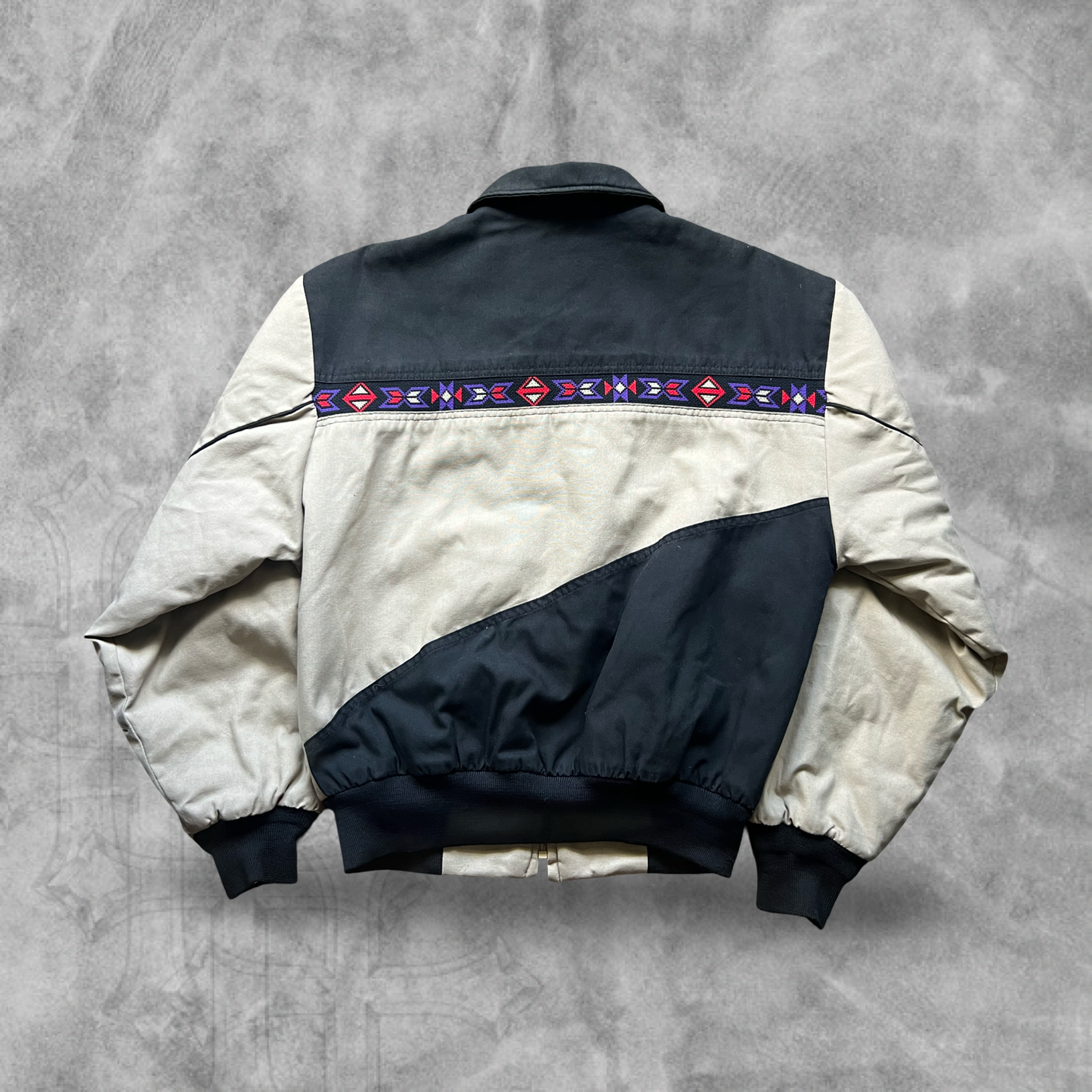Tan Aztec Western King Bomber Jacket 1990s (M)
