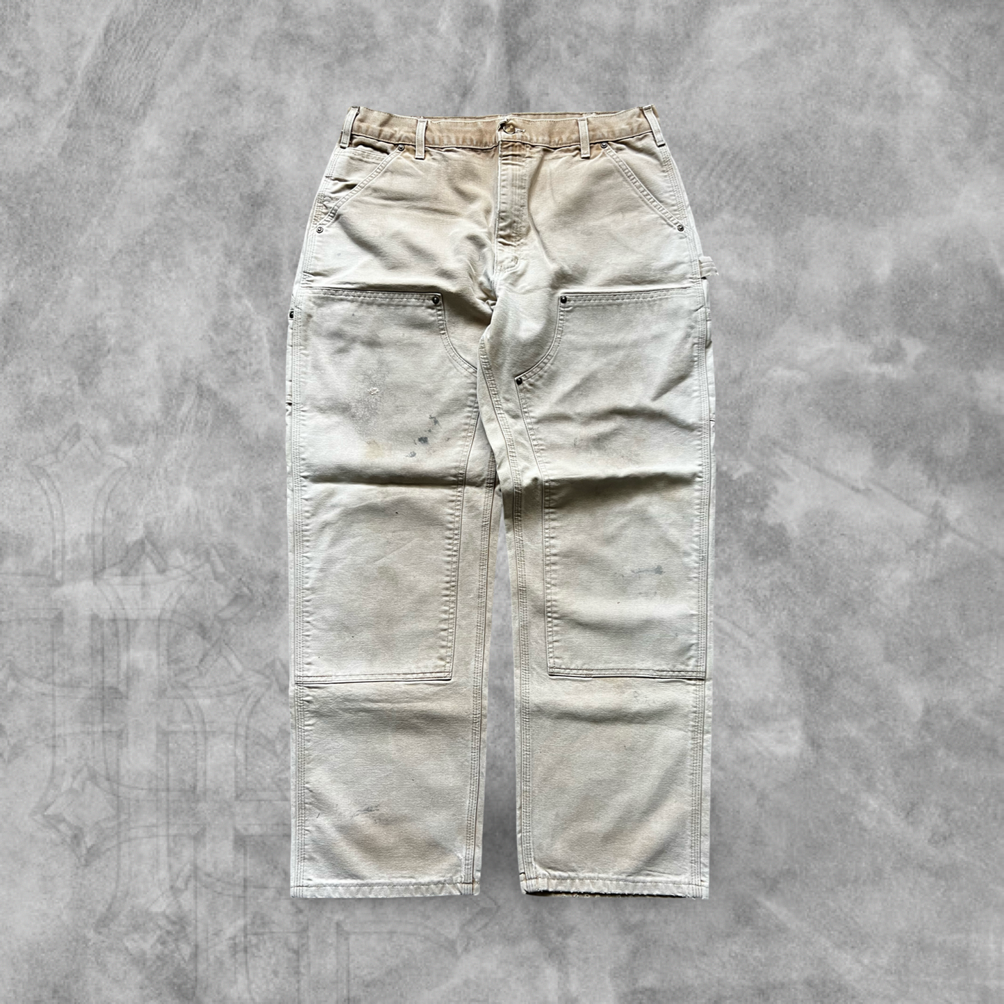 Faded Tan Carhartt Double Knee Carpenter Pants 2000s (36x30)