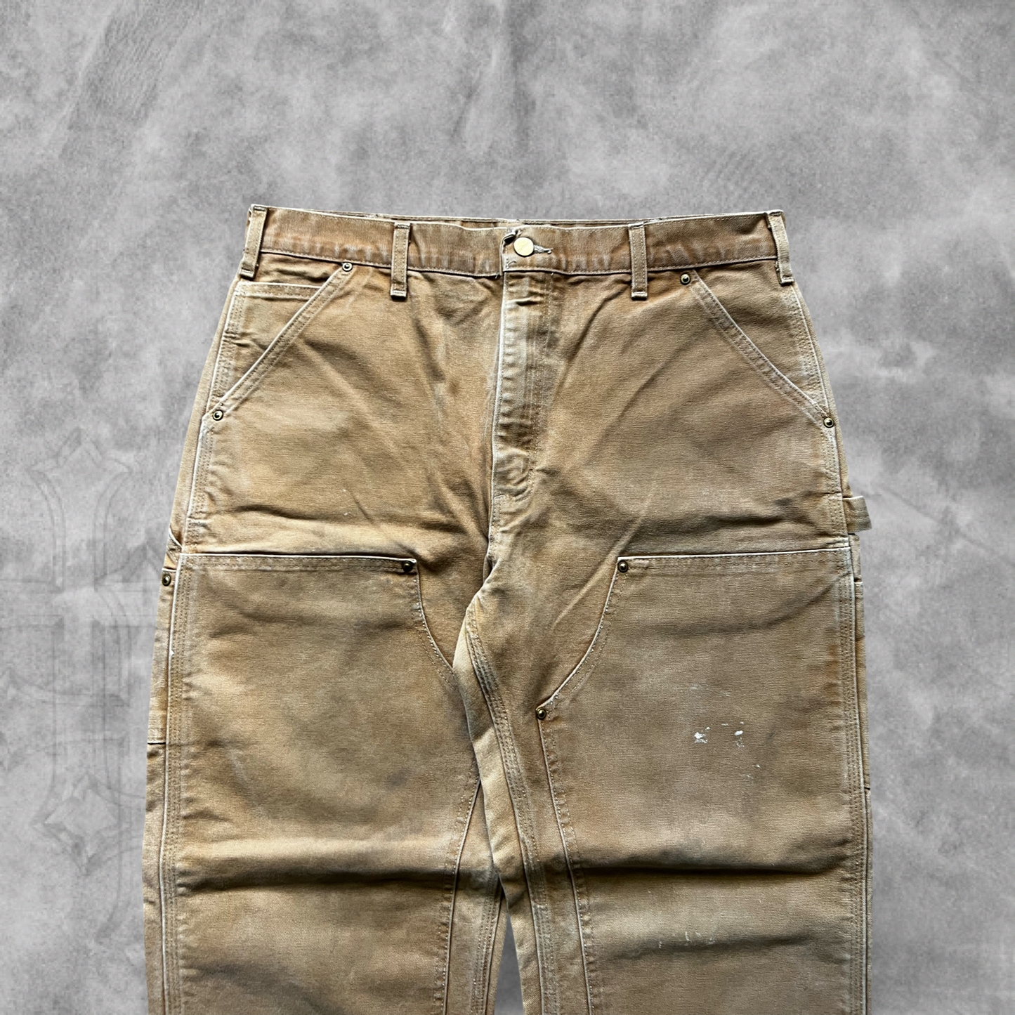 Tan Carhartt Double Carpenter Knee Pants 2000s (36x30)