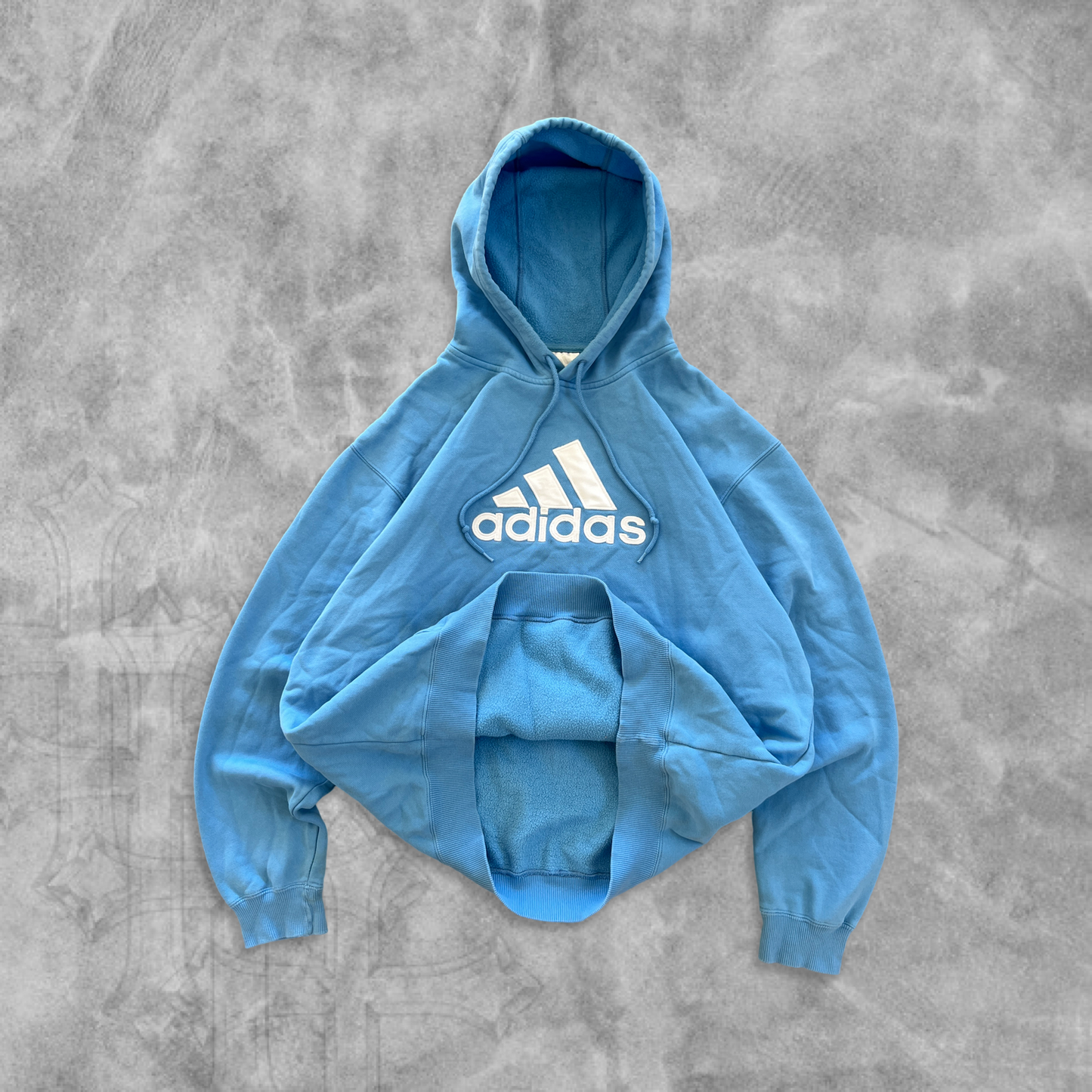 Baby Blue Adidas Hoodie 2000s (L)